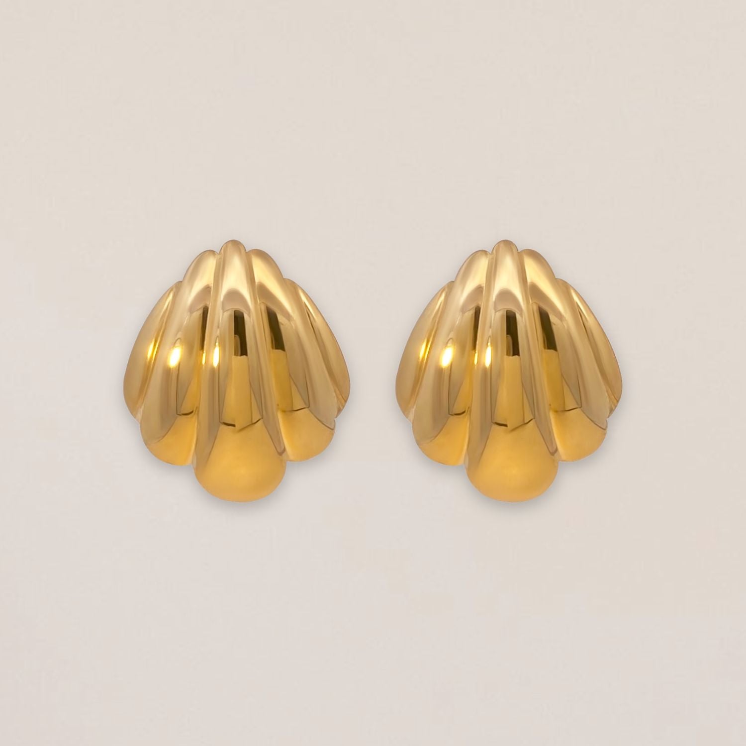 Statement Shell Earrings Goud
