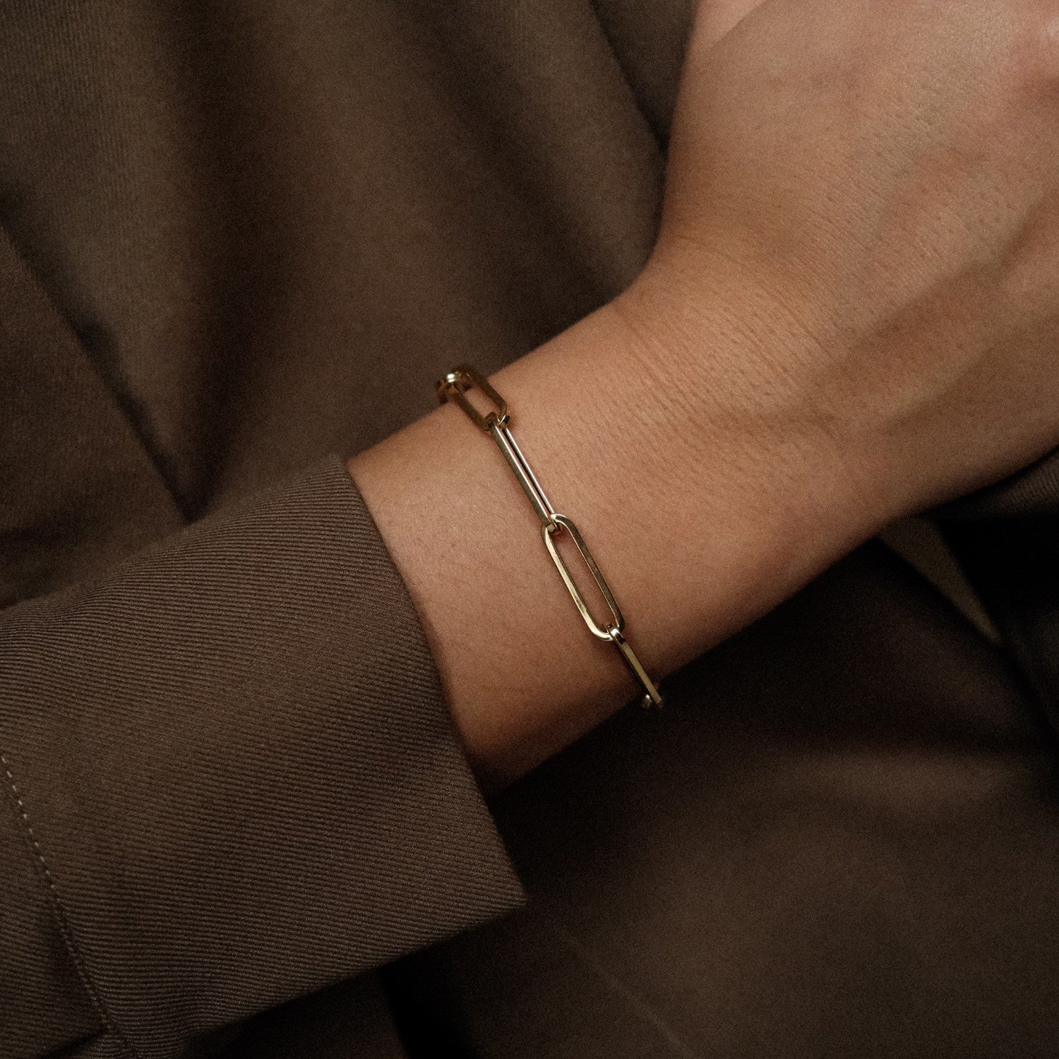 Statement paperclip armband