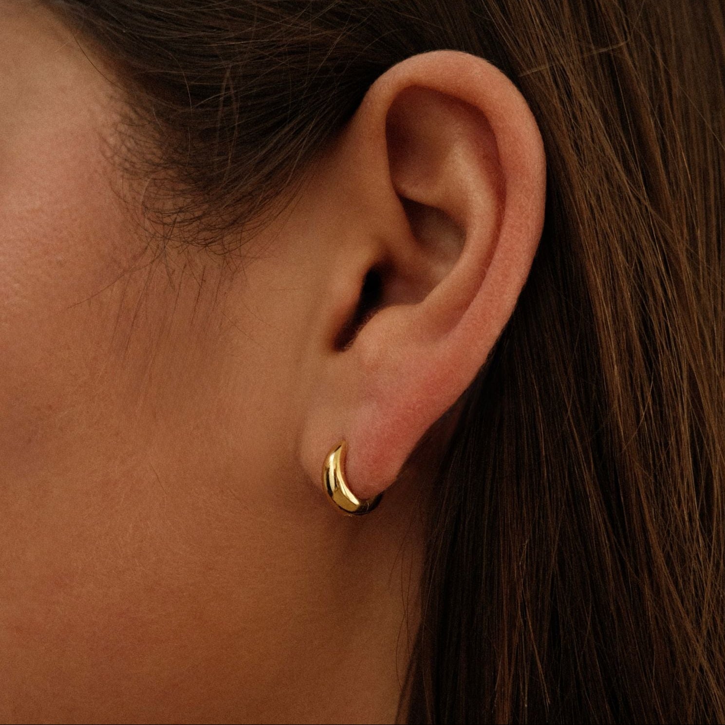 Teardrop Hoops Goud