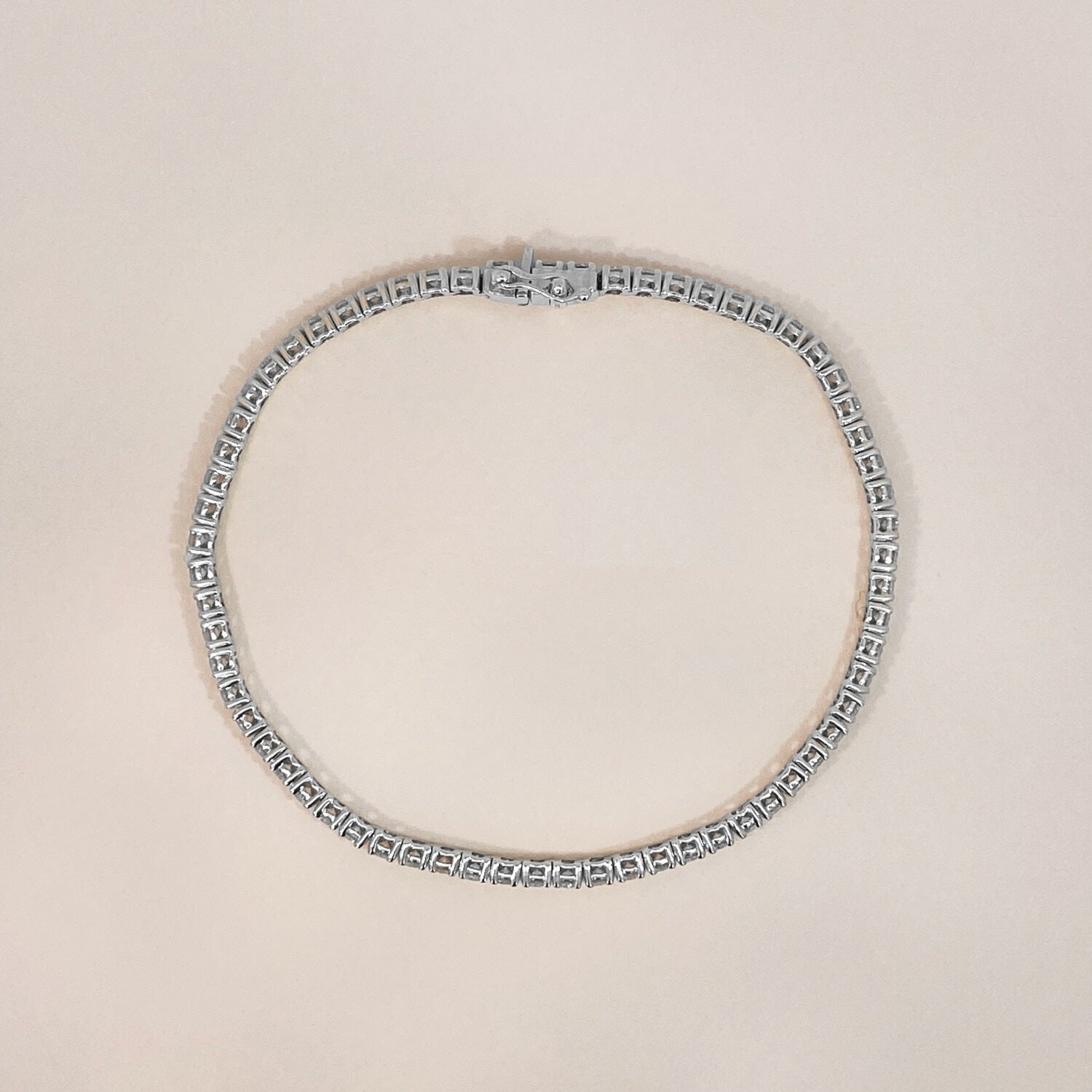 Tennis Bracelet Bold White Gold
