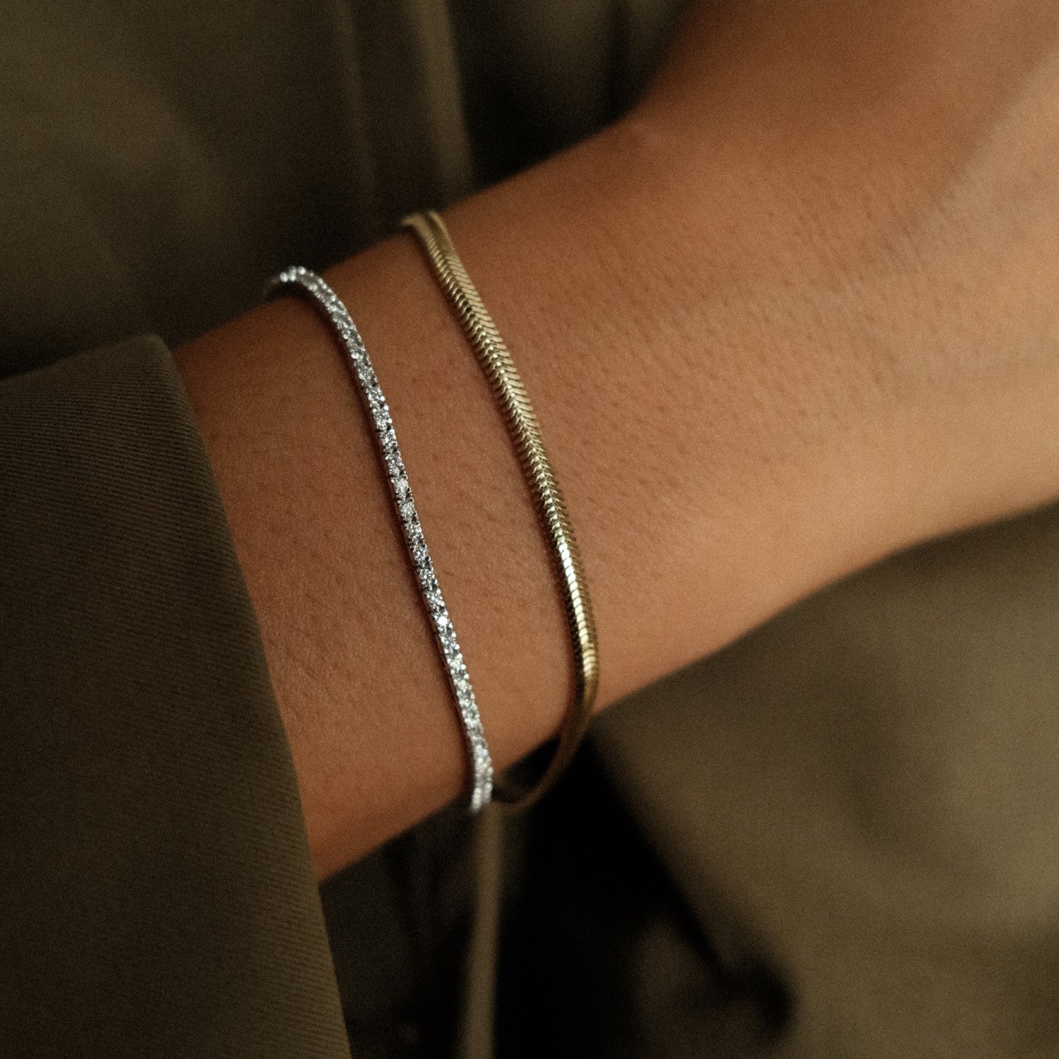 Tennis en snake armband