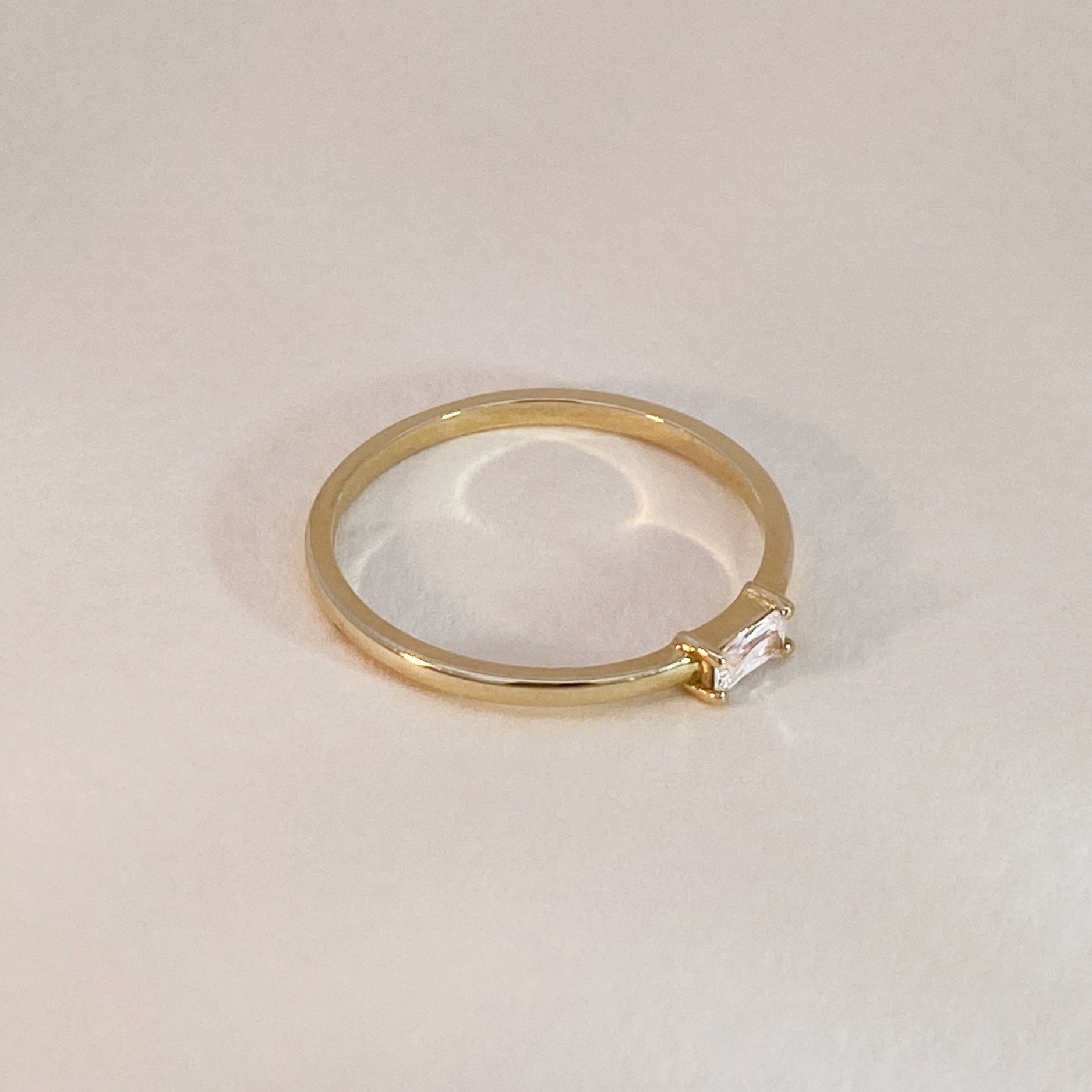 Transparant Crystal Baguette Ring