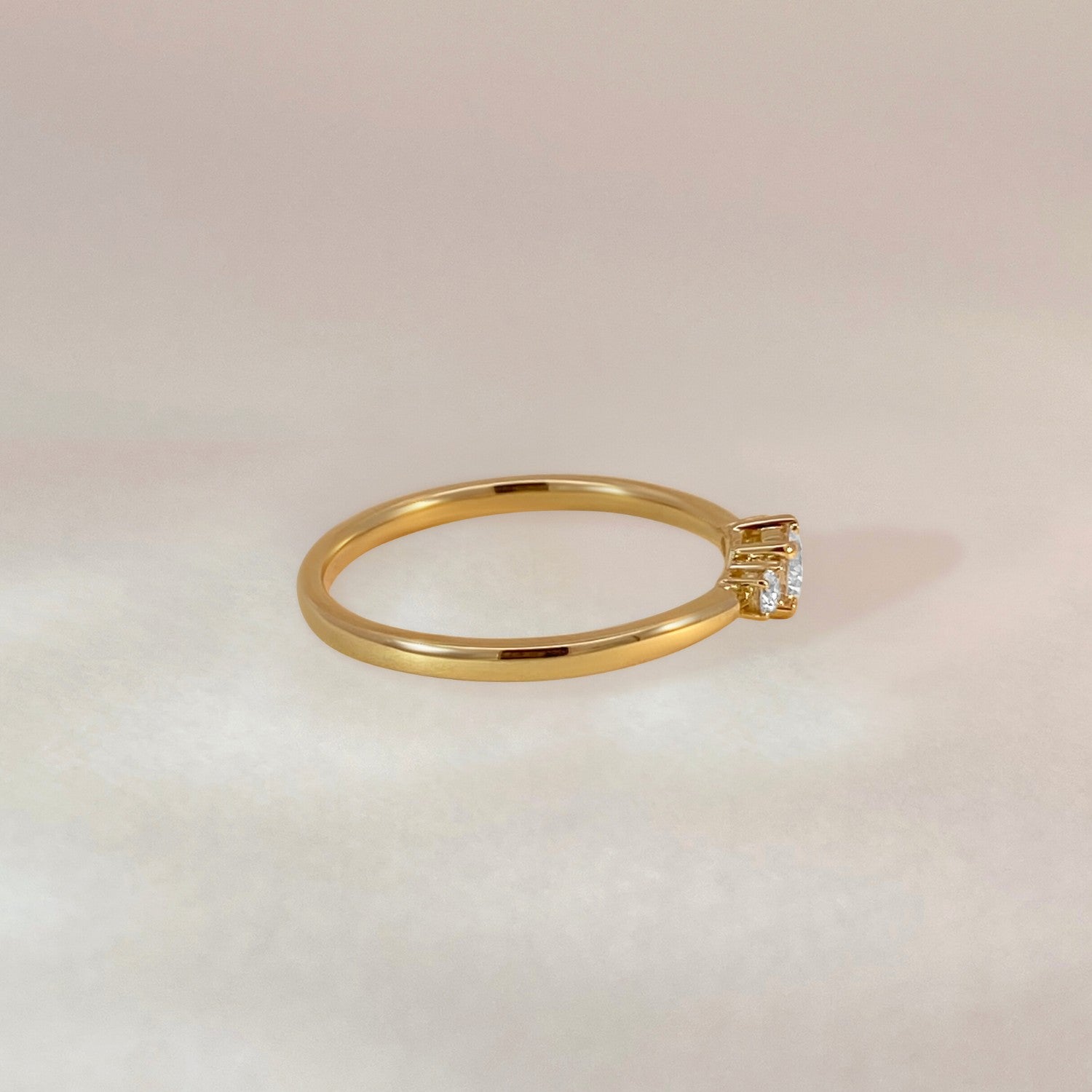 Trilogy ring kristal goud