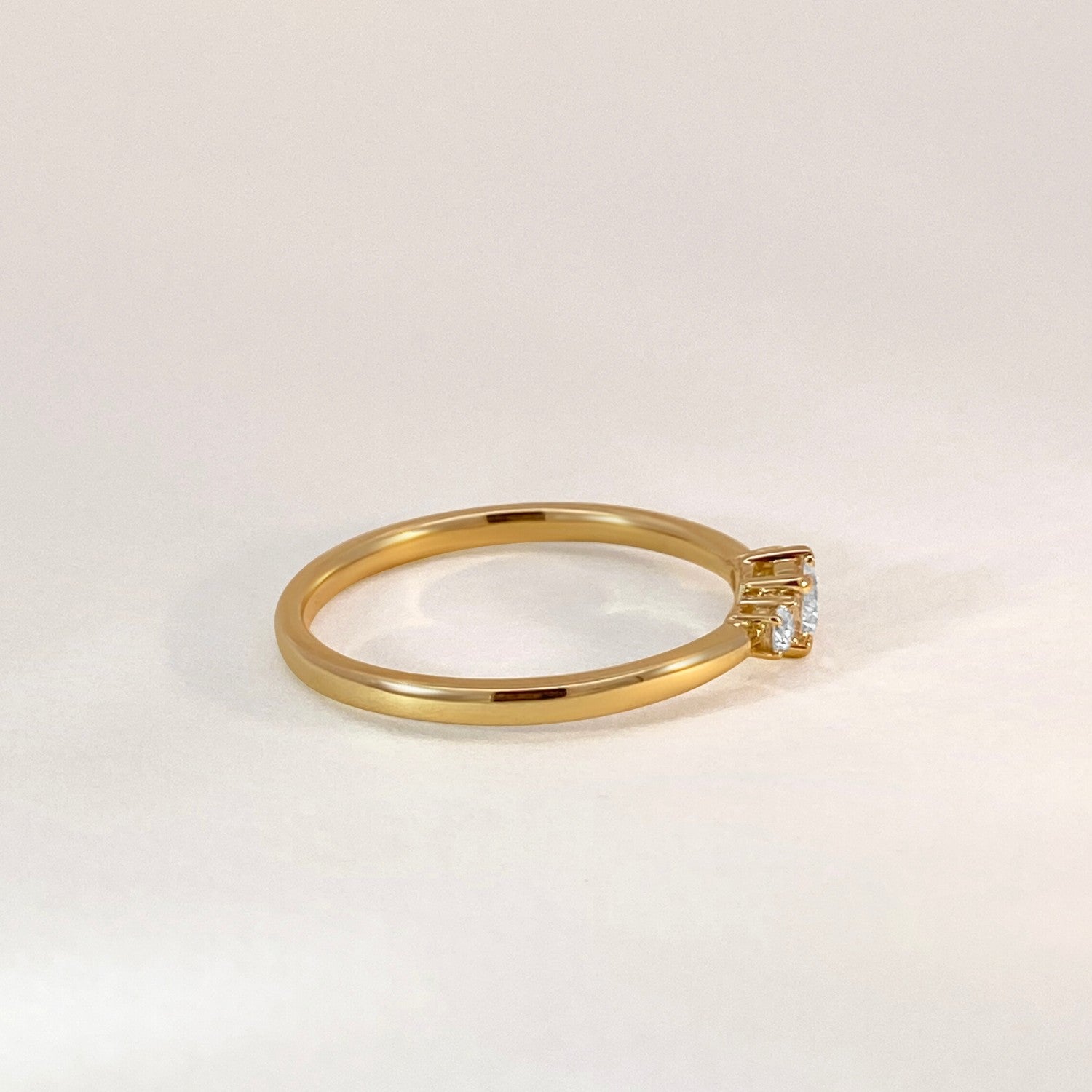 Trilogy ring kristal goud