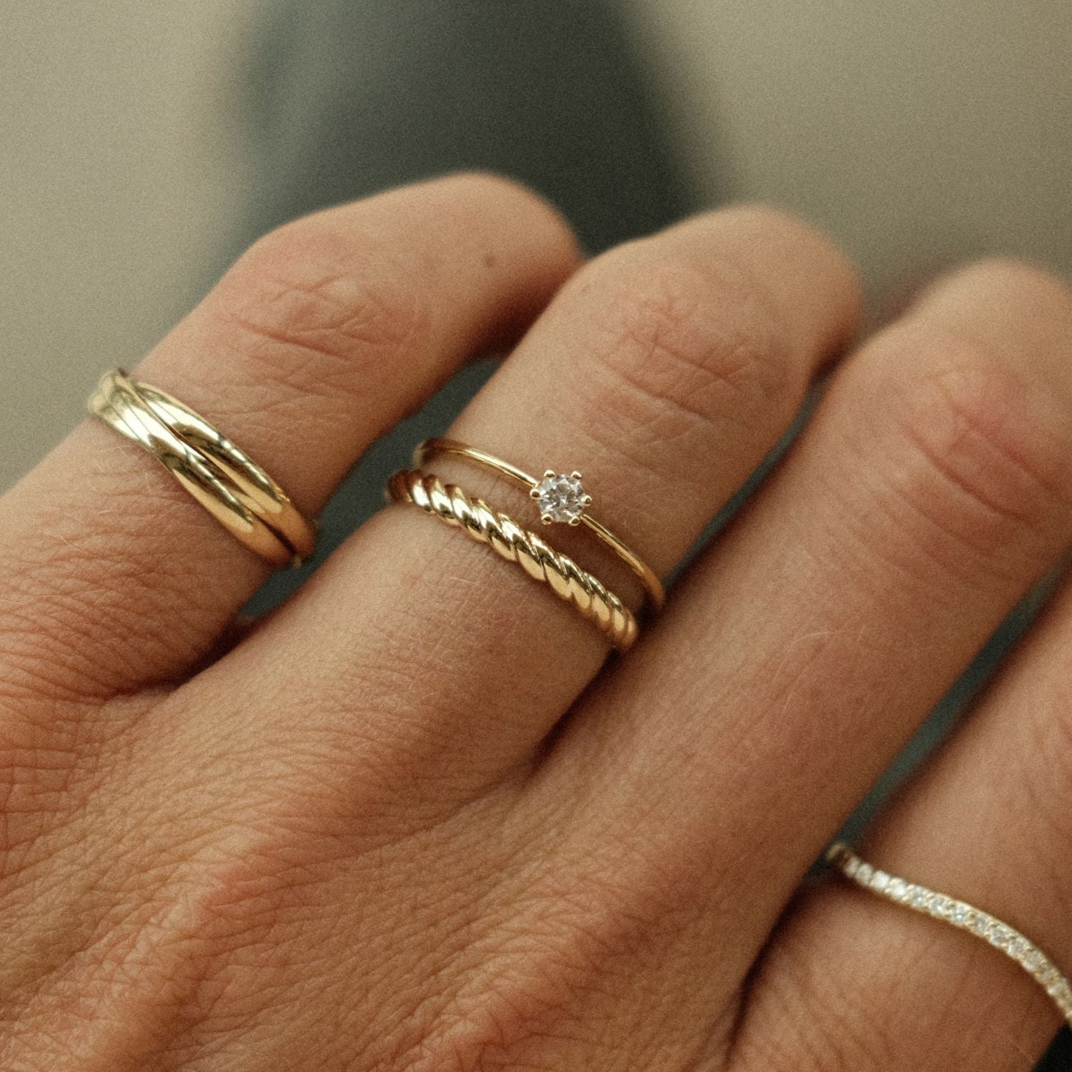 Twist en solitair ring