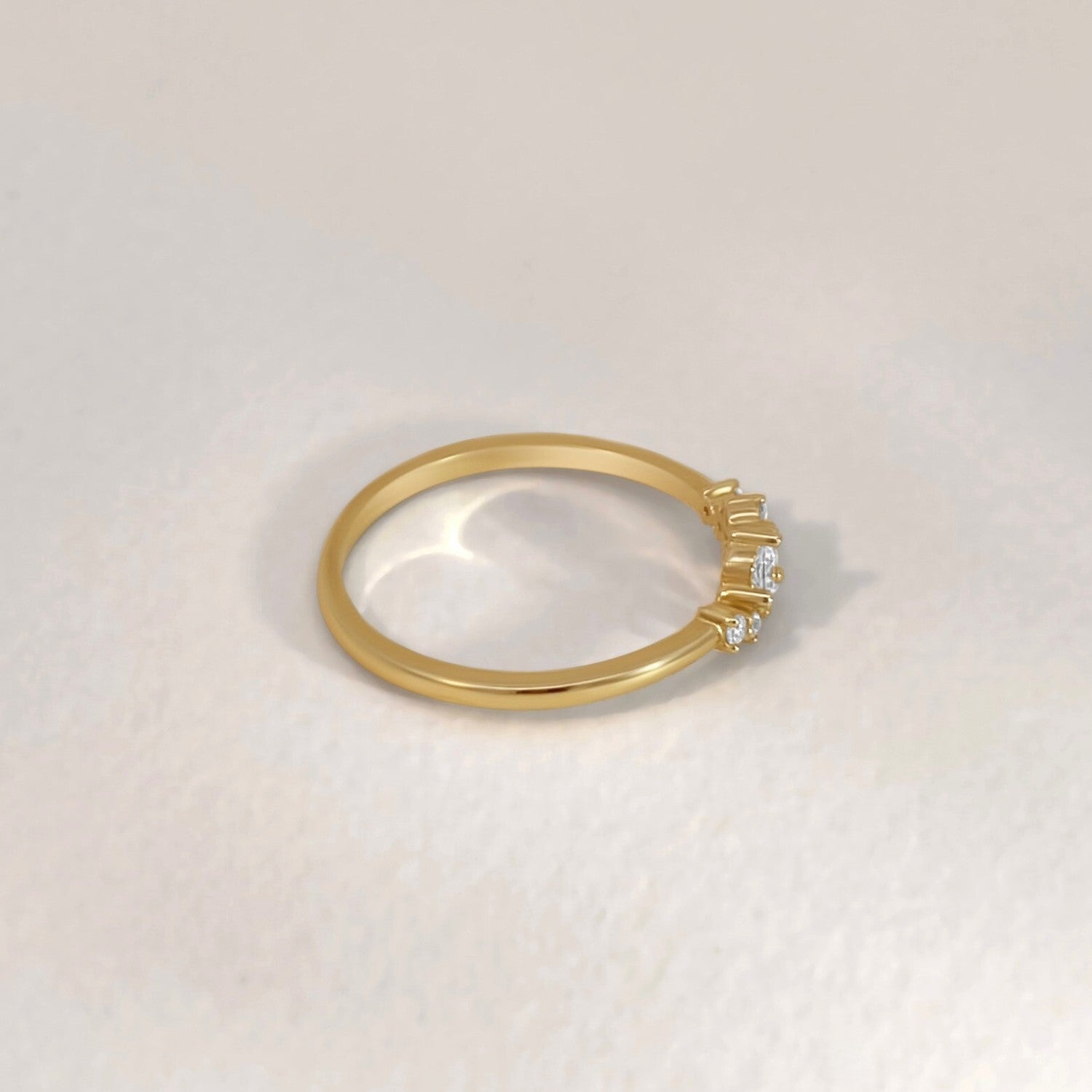 Union ring goud kristal