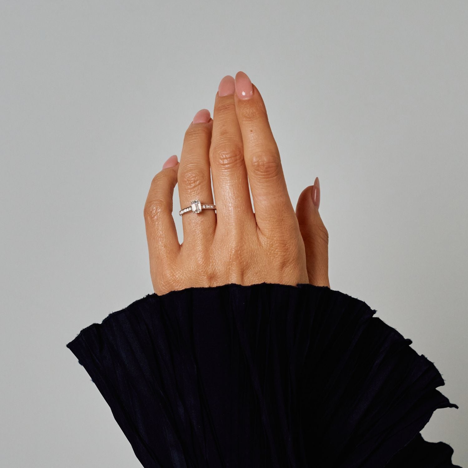 Verlovingsring witgoud en diamant