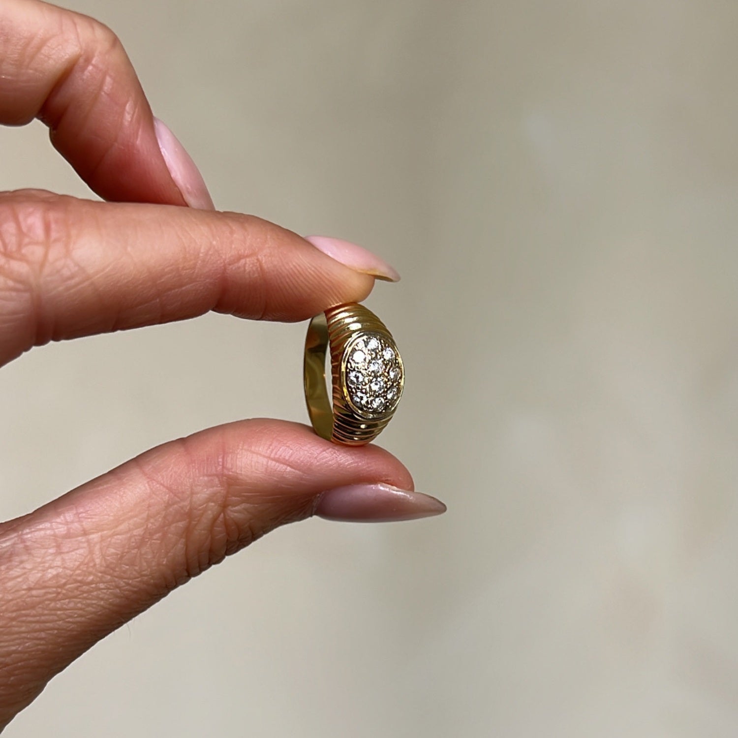 Vintage Rond Diamanten Ring