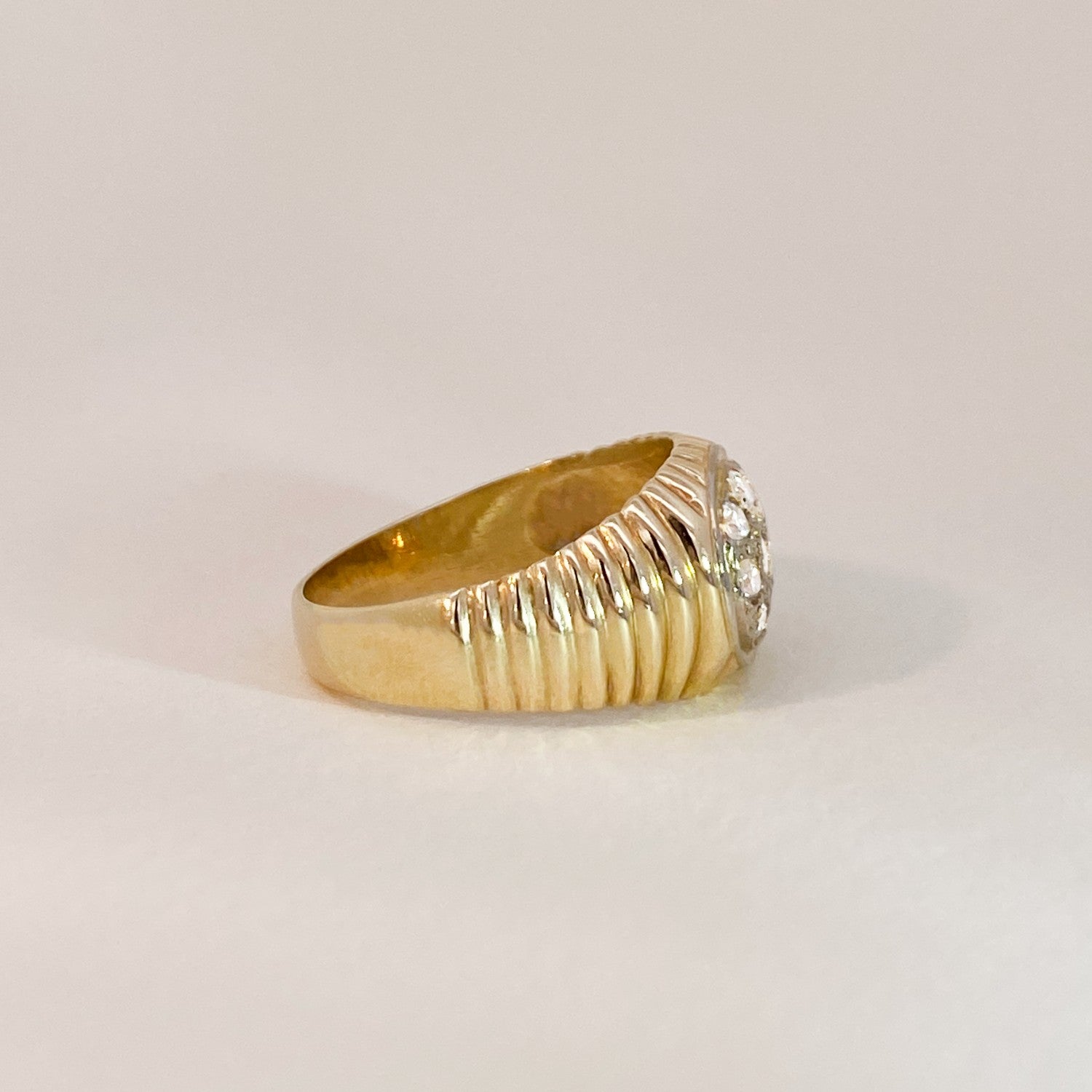 Vintage ring diamant structuur