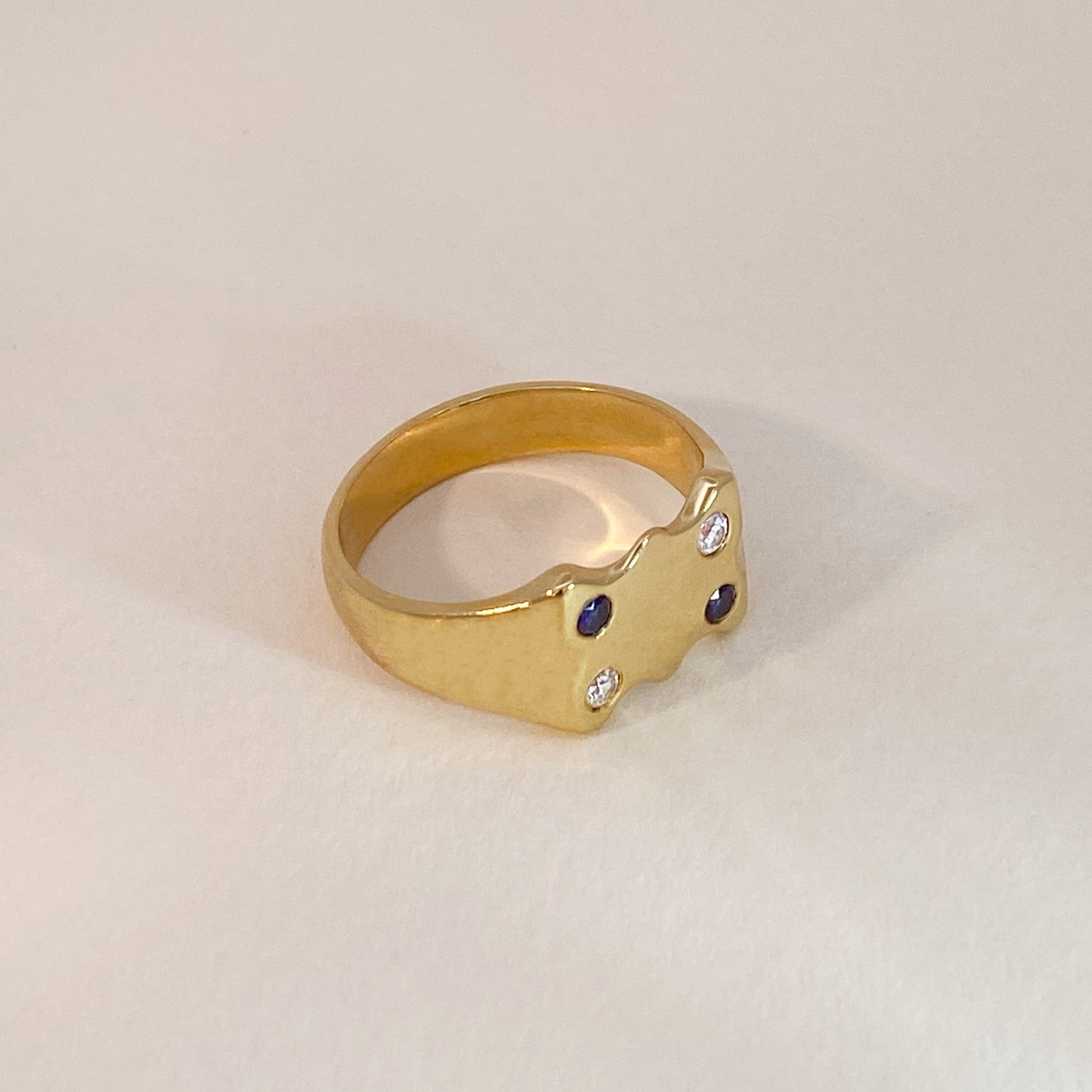 Vintage zegelring stenen