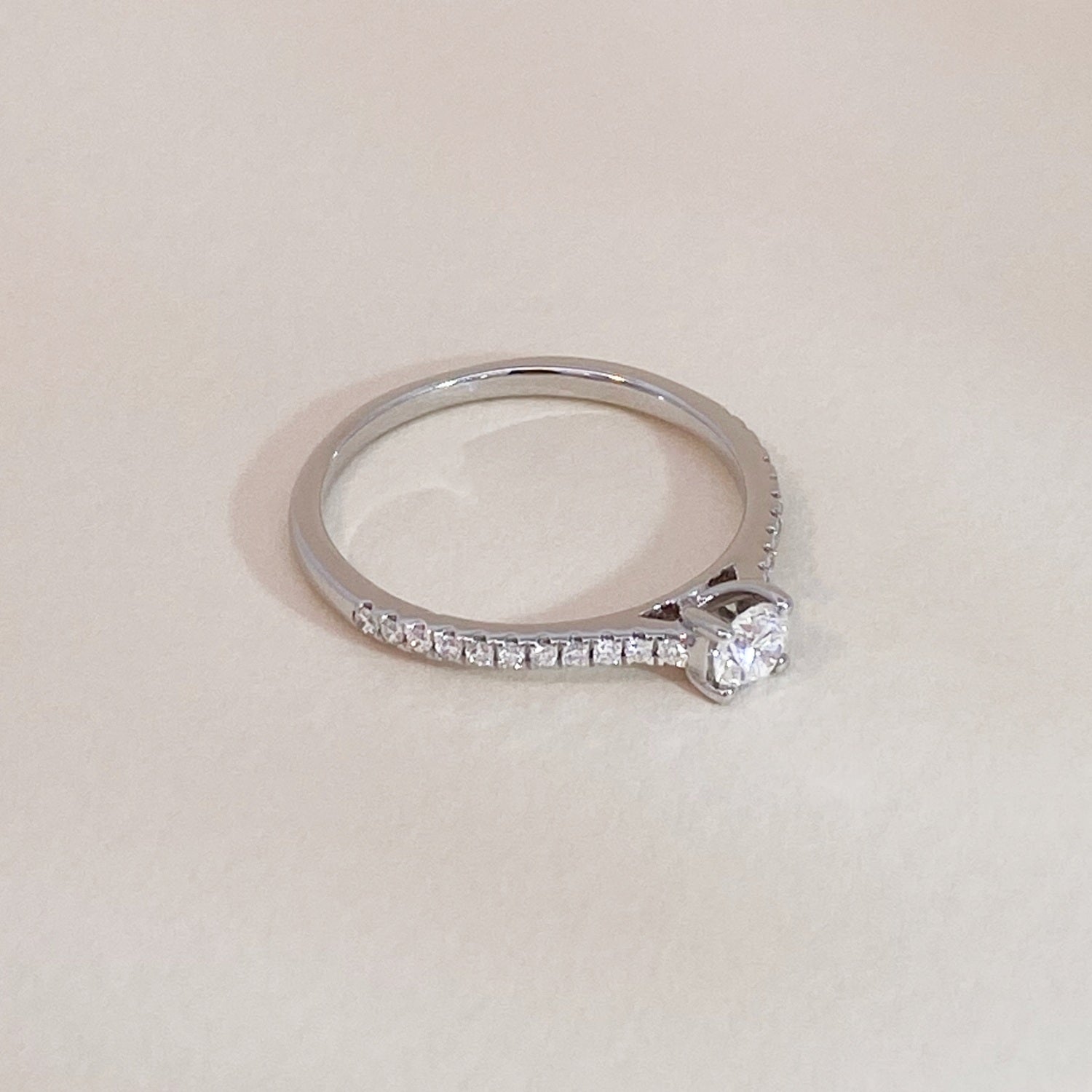 White Gold Solitaire Ring