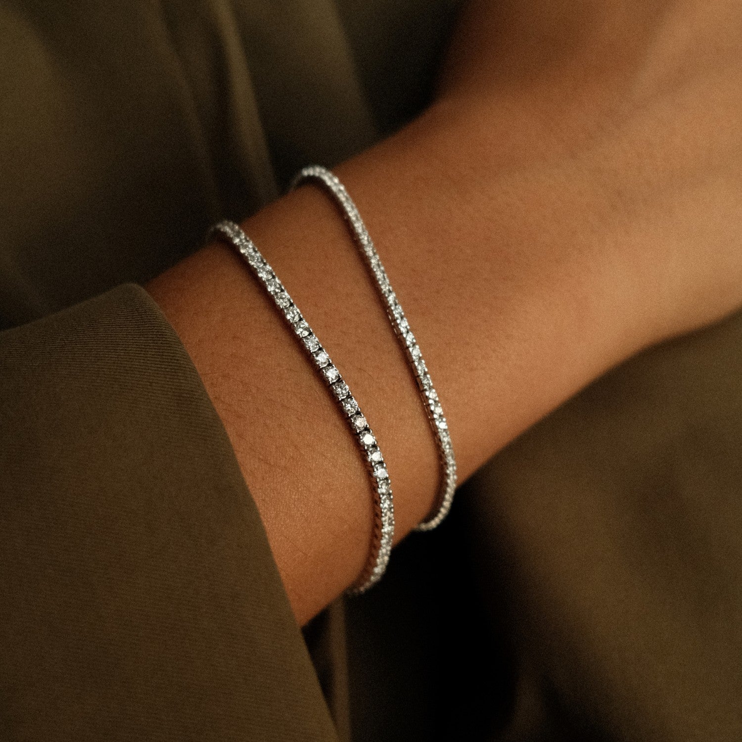 White gold tennis bracelets