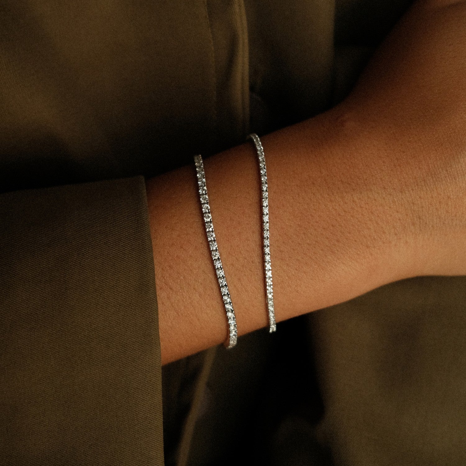 Witgouden tennis armbanden