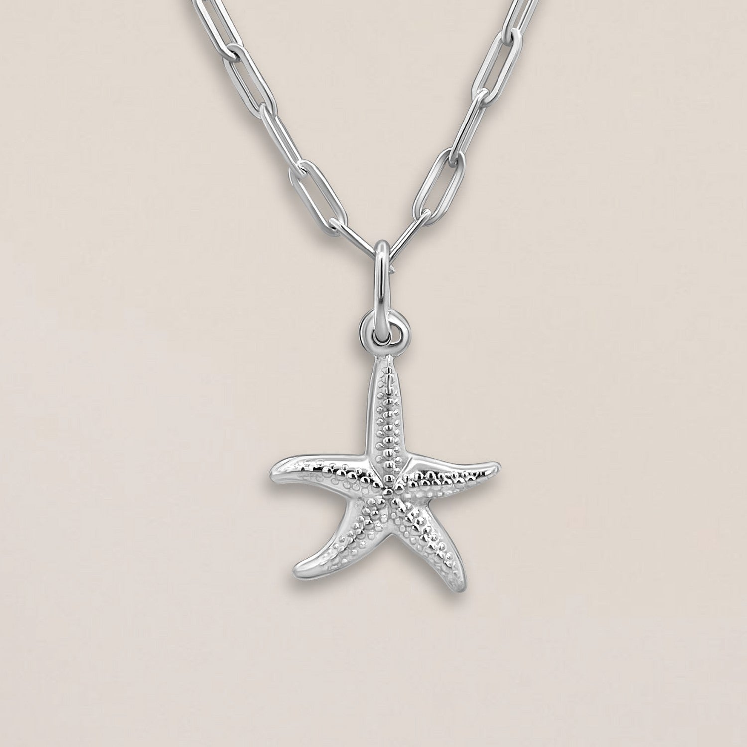 Zeester ketting zilver