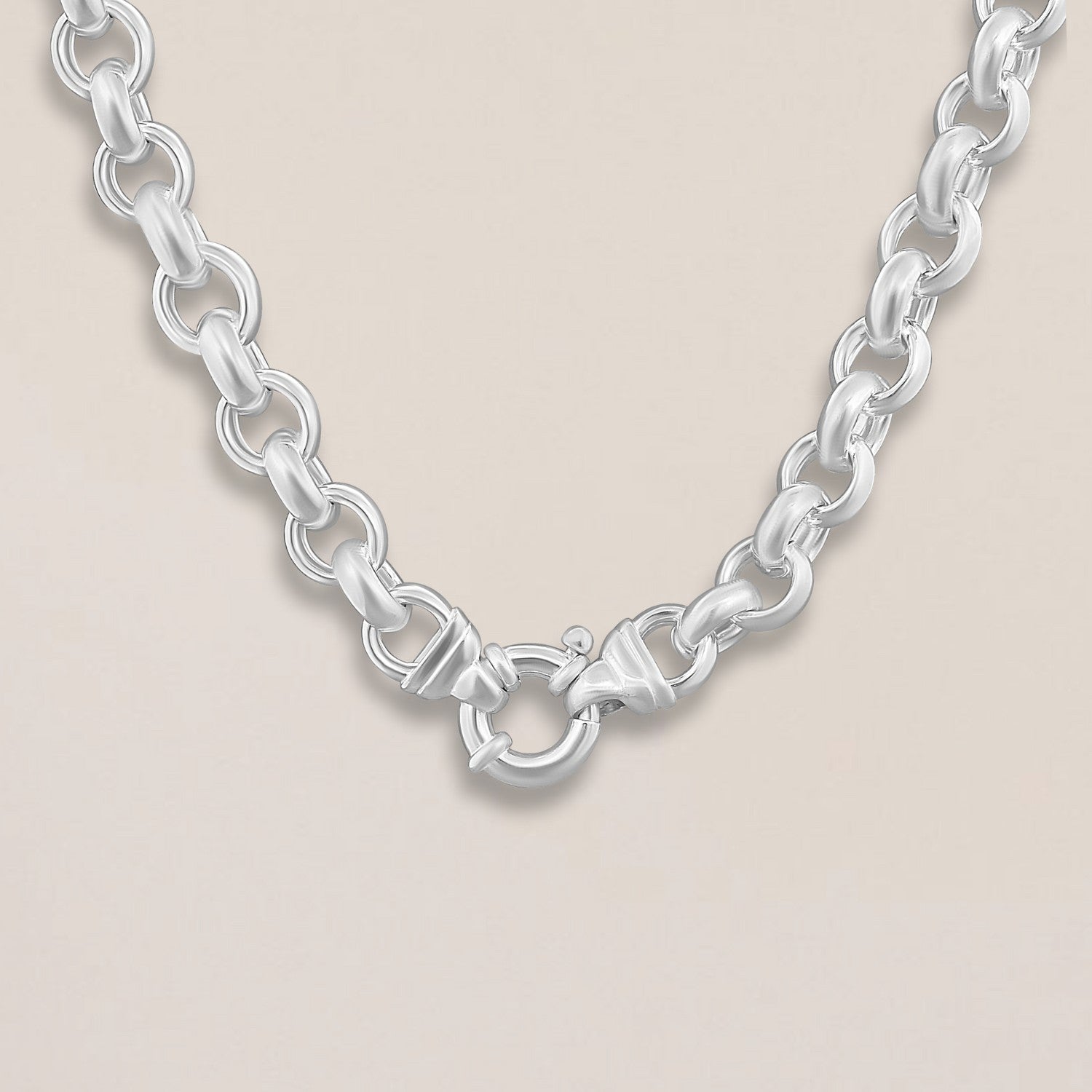 Zilver chunky jasseron ketting