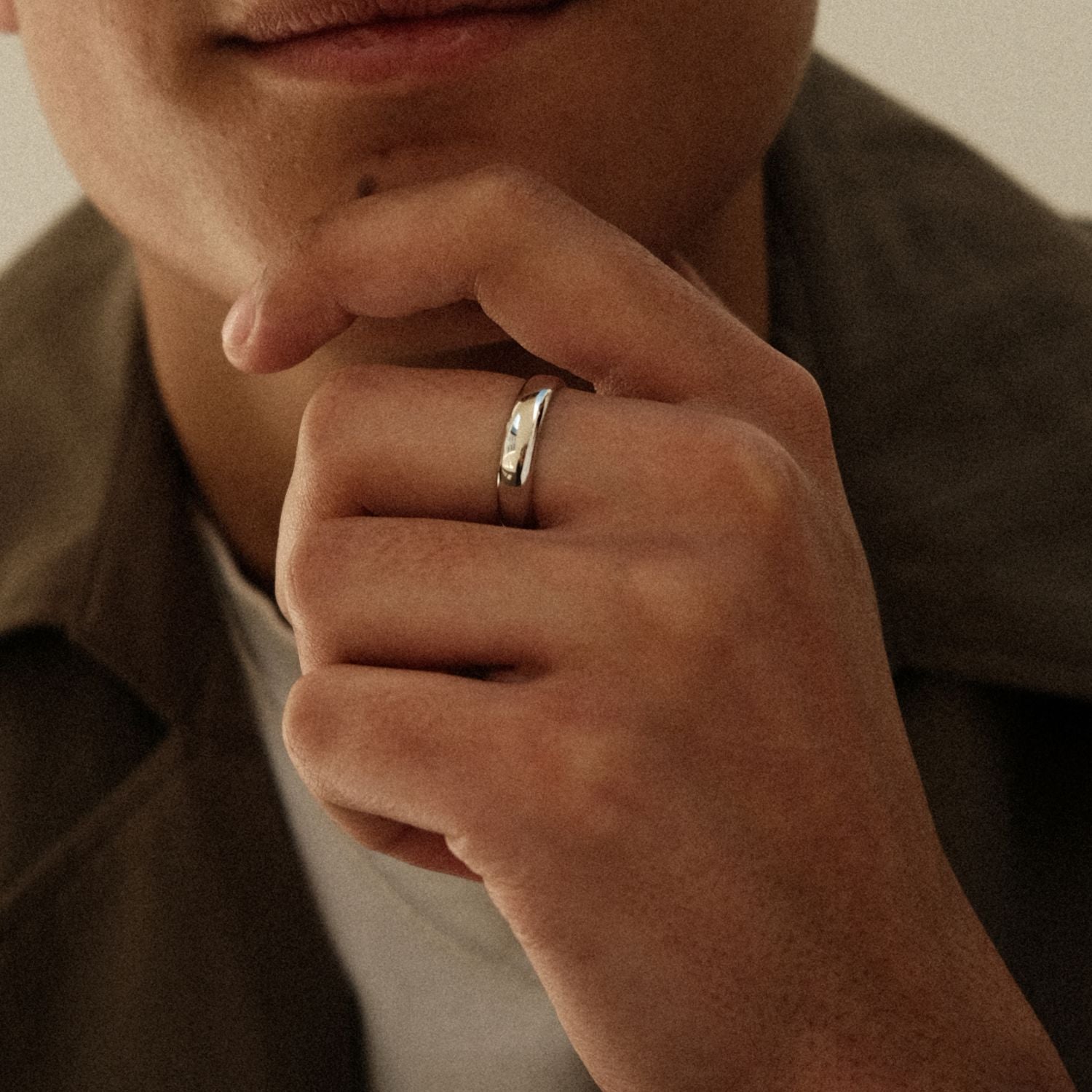 Zilveren Band Ring Heren