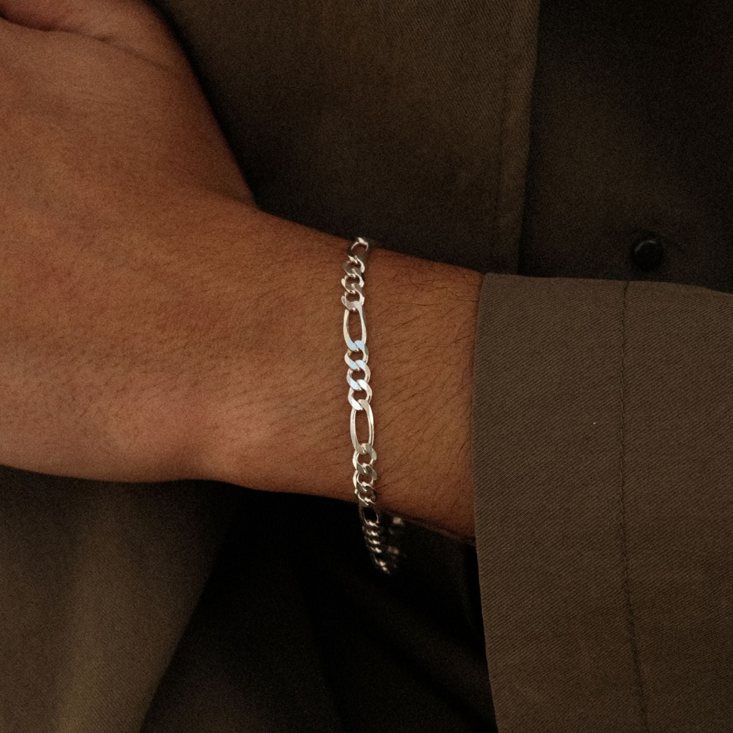 Zilveren Figaro Armband Heren