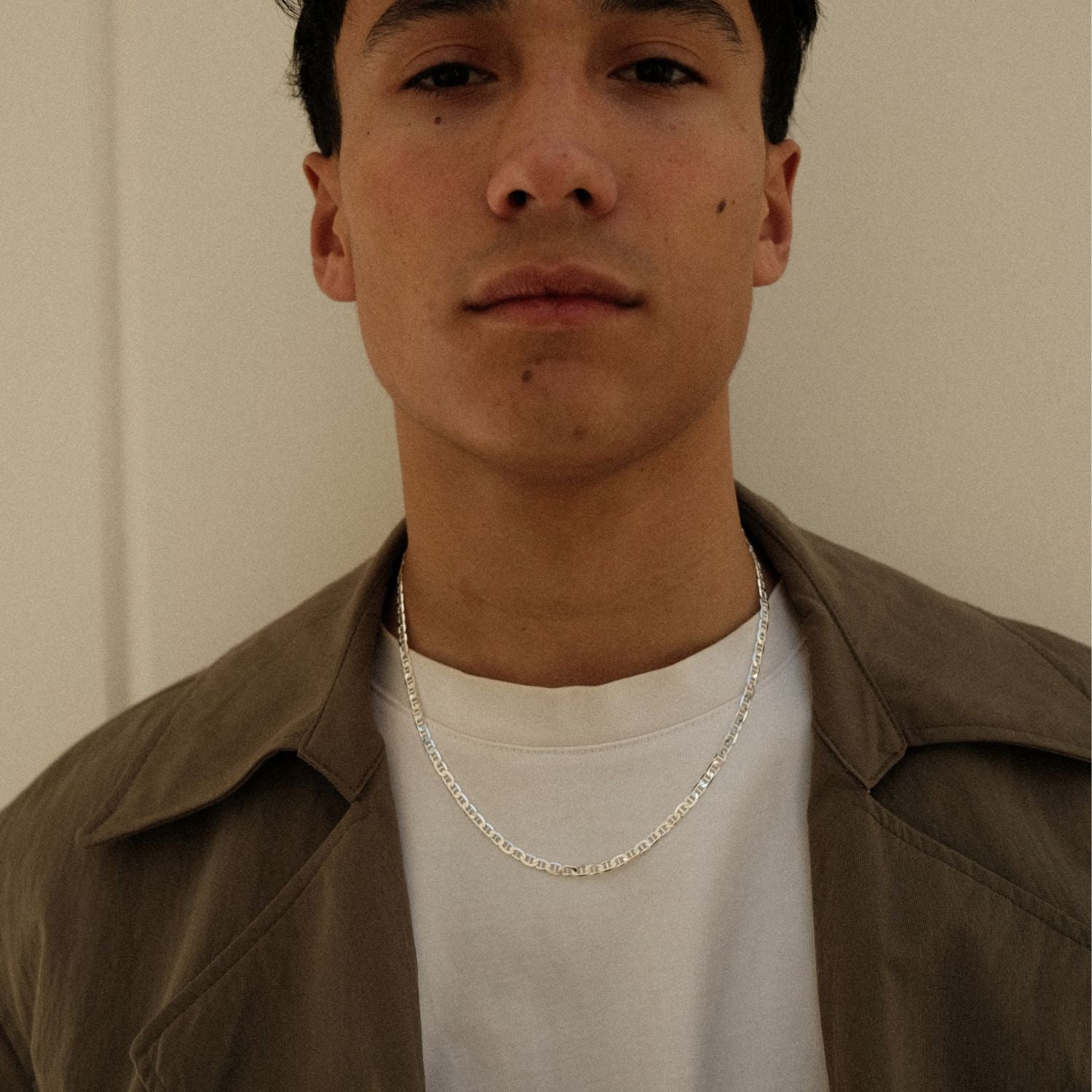 Zilveren Ketting met Anker Schakel