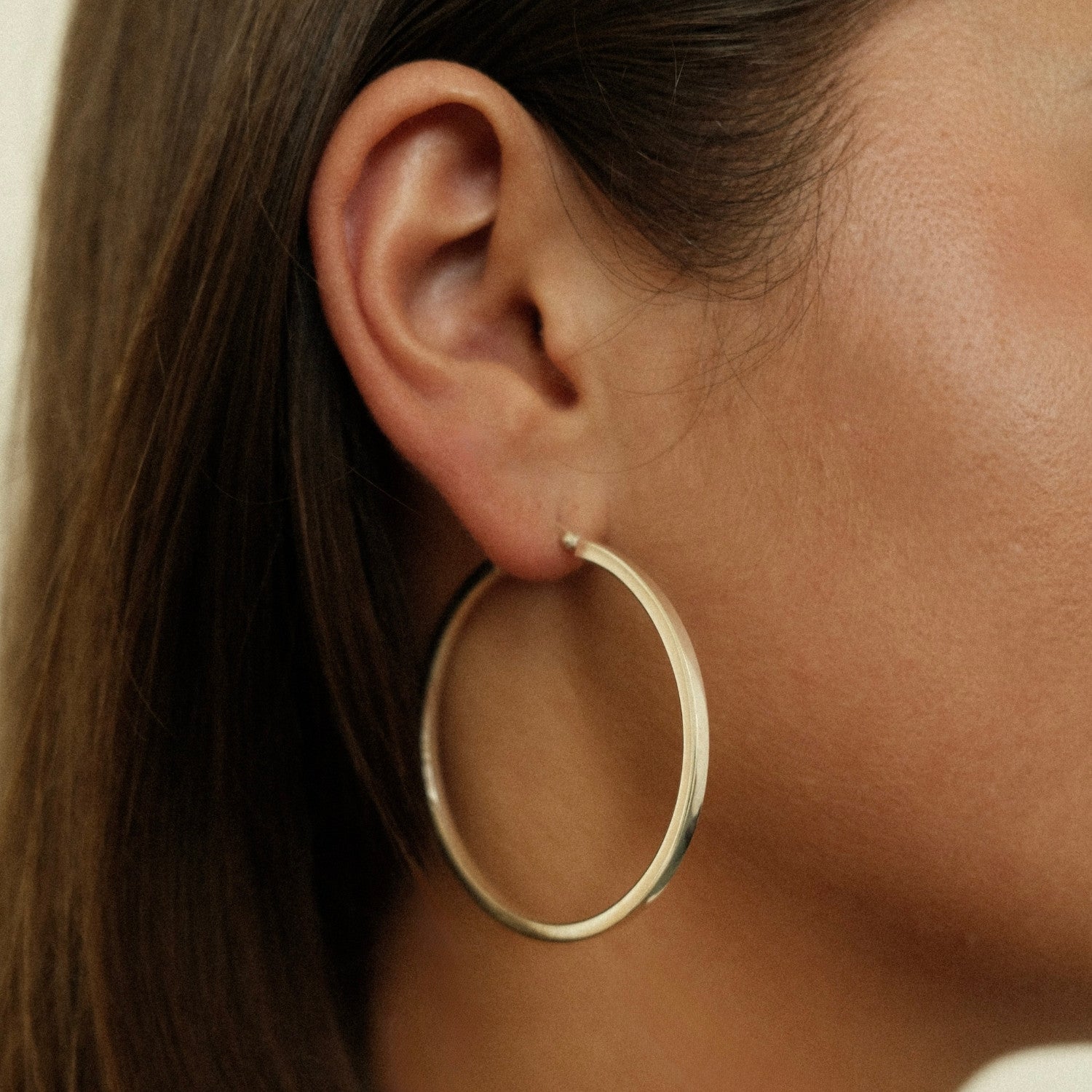 Zilveren chunky hoop XL