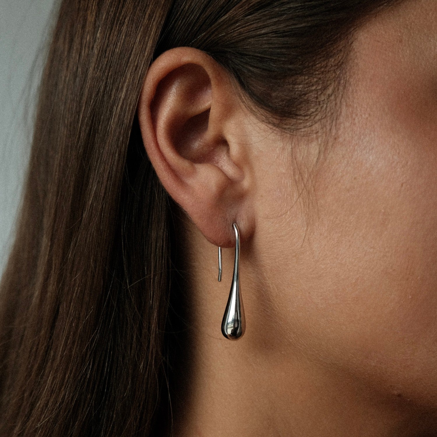 Zilveren druppel oorbellen Oro