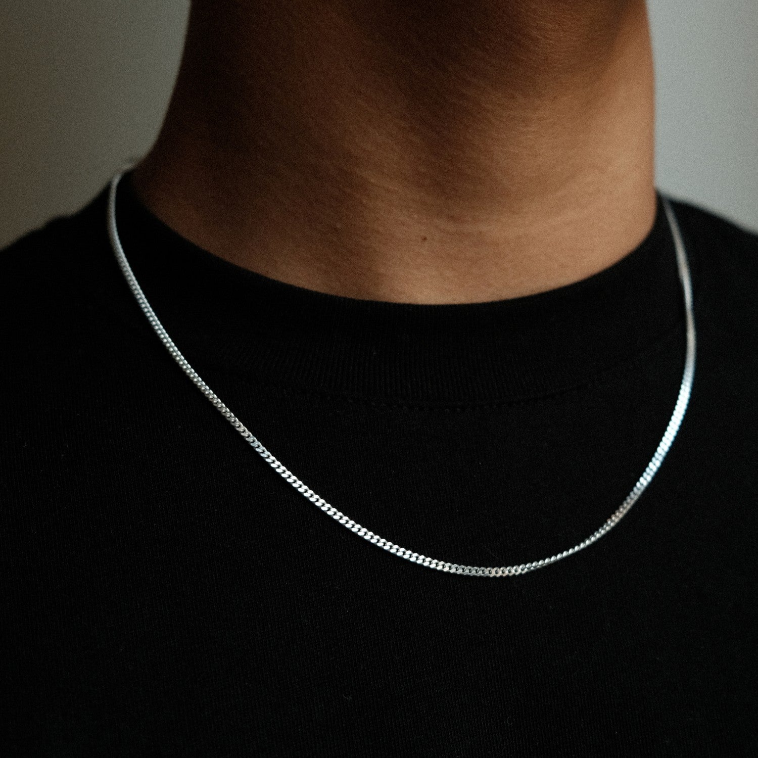 Zilveren mannen ketting