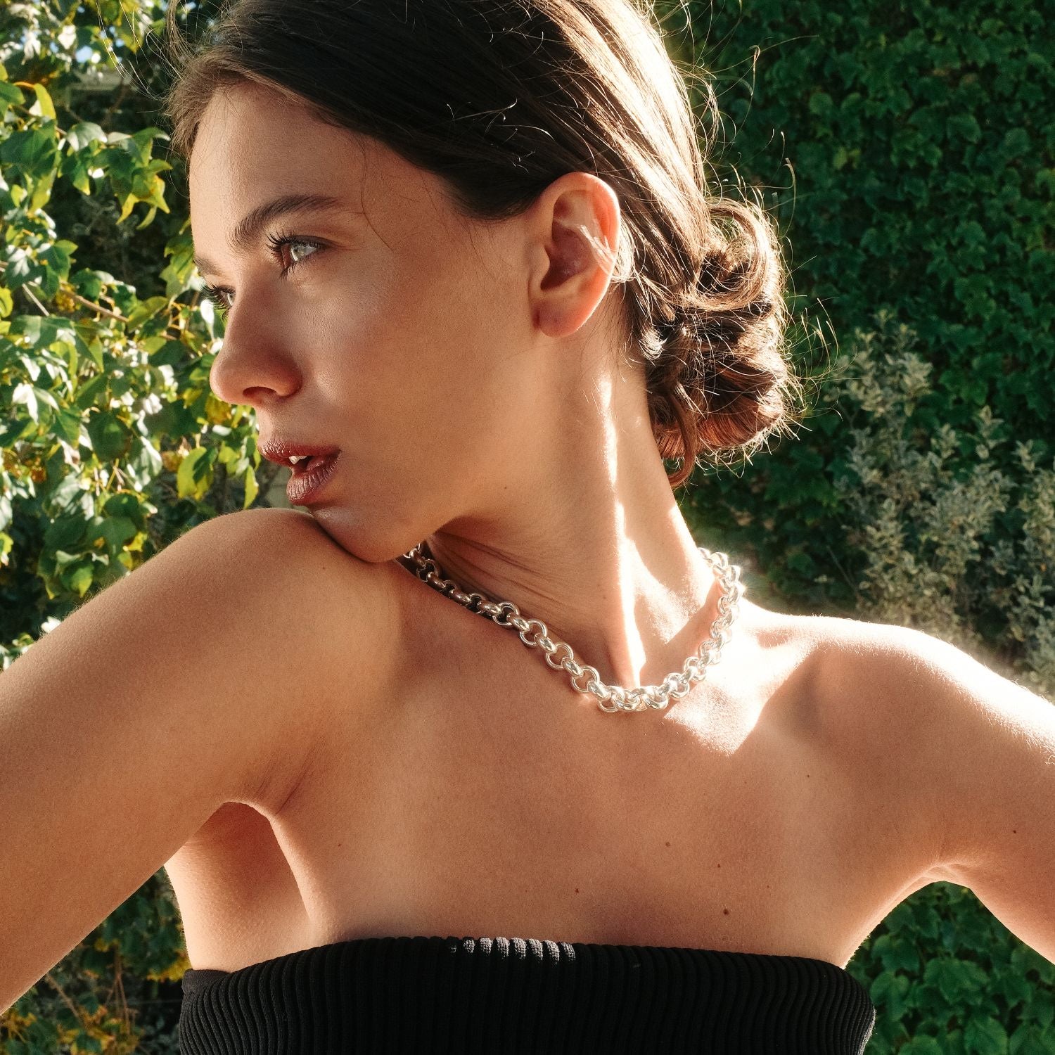 Zilveren statement ketting