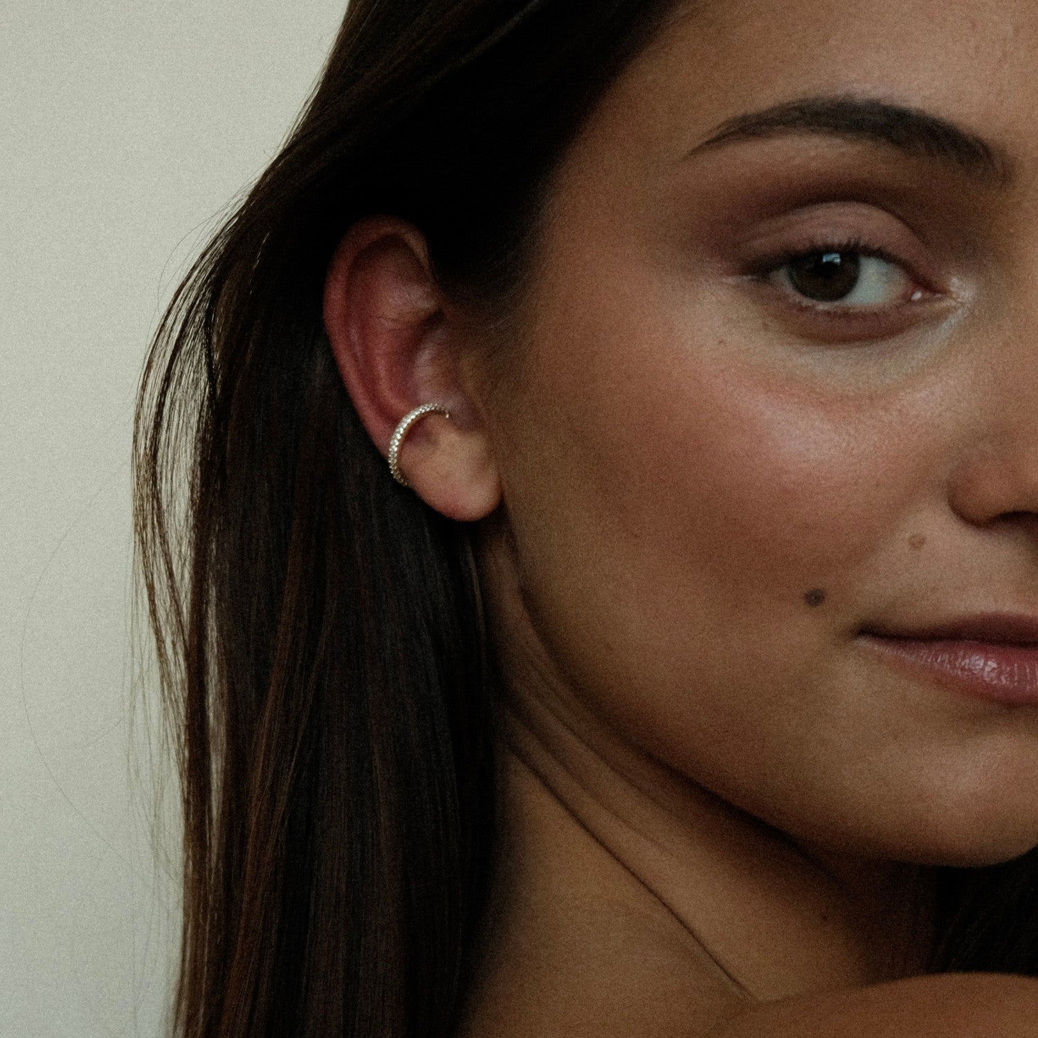 ear cuff transparant kristal
