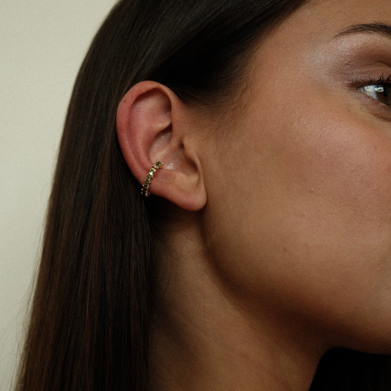 green square ear cuff