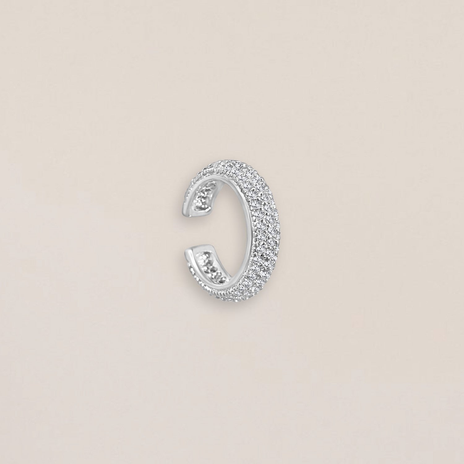 pave ear cuff zilver