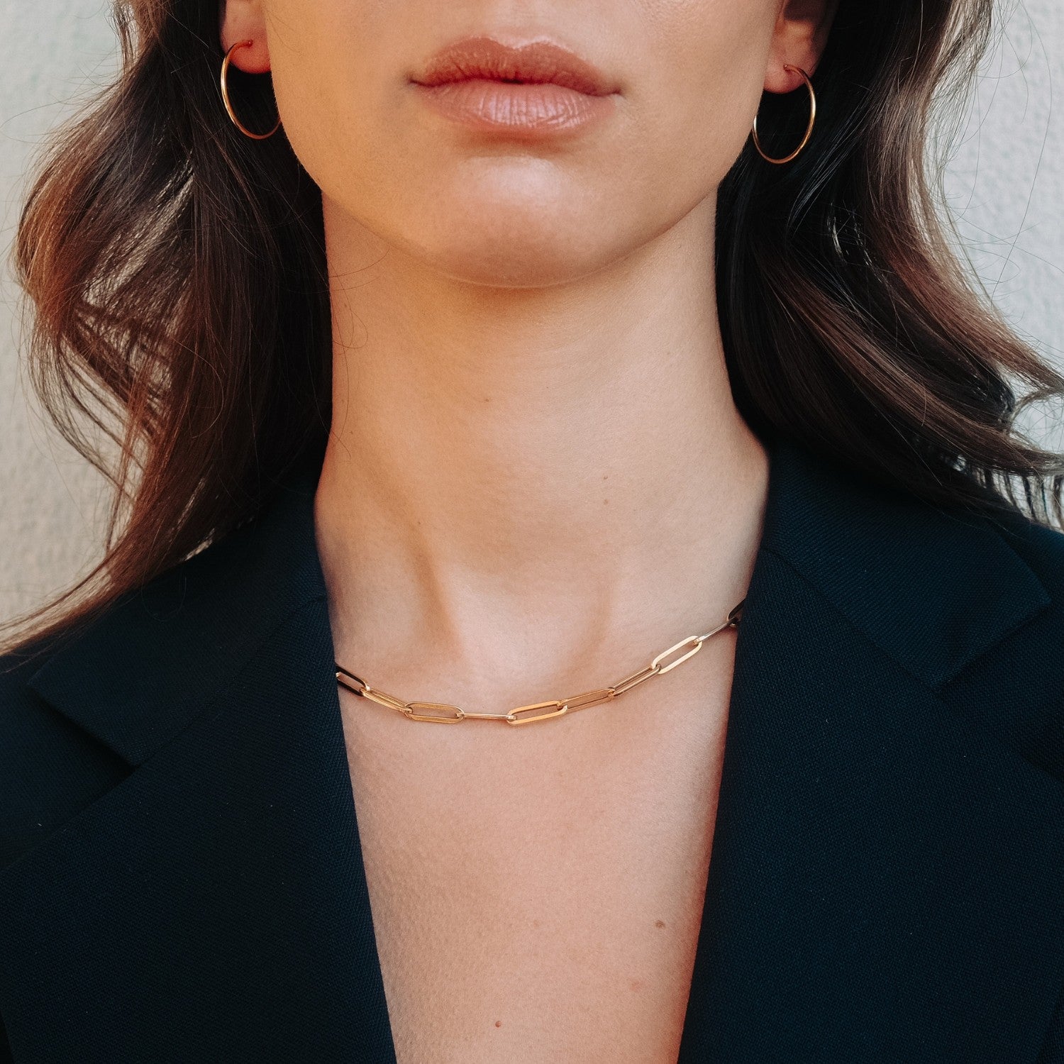 signature paperclip ketting goud
