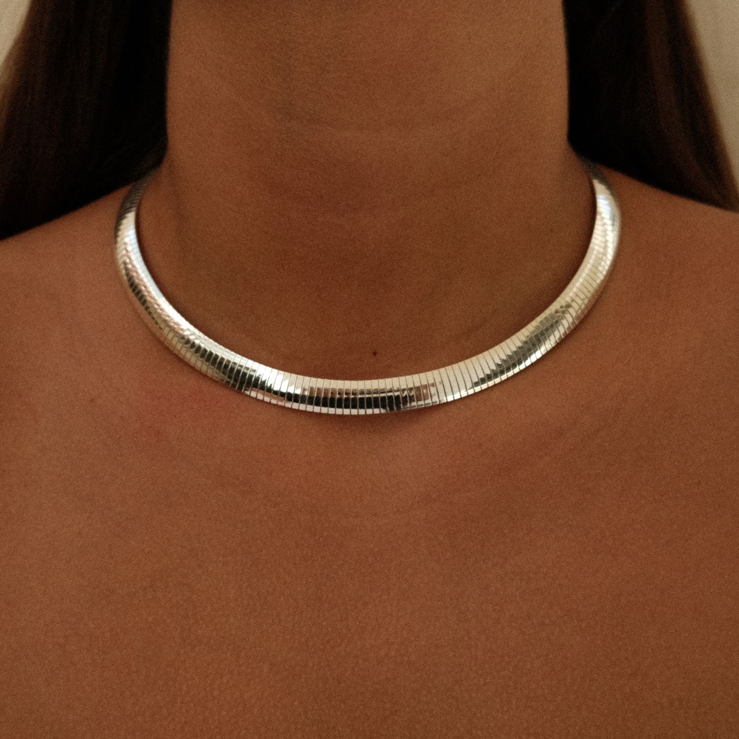 Snake Schakel Ketting Zilver