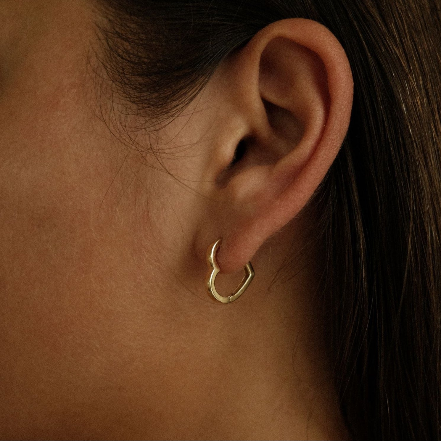 14k goud hoops hartje