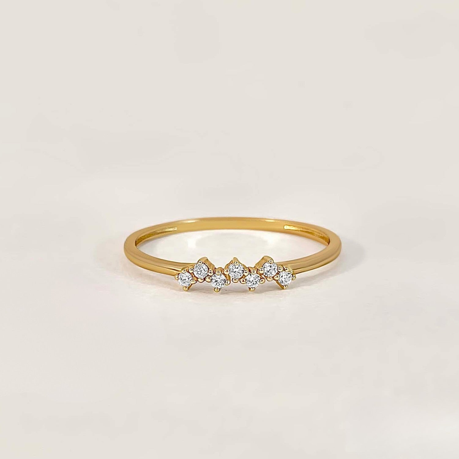 14k goud ring kristallen