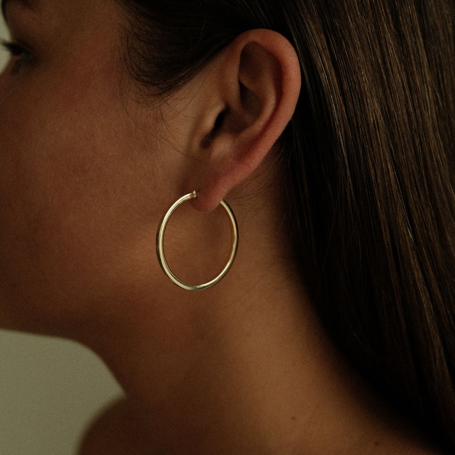 14k gouden hoops large Oro Jewels