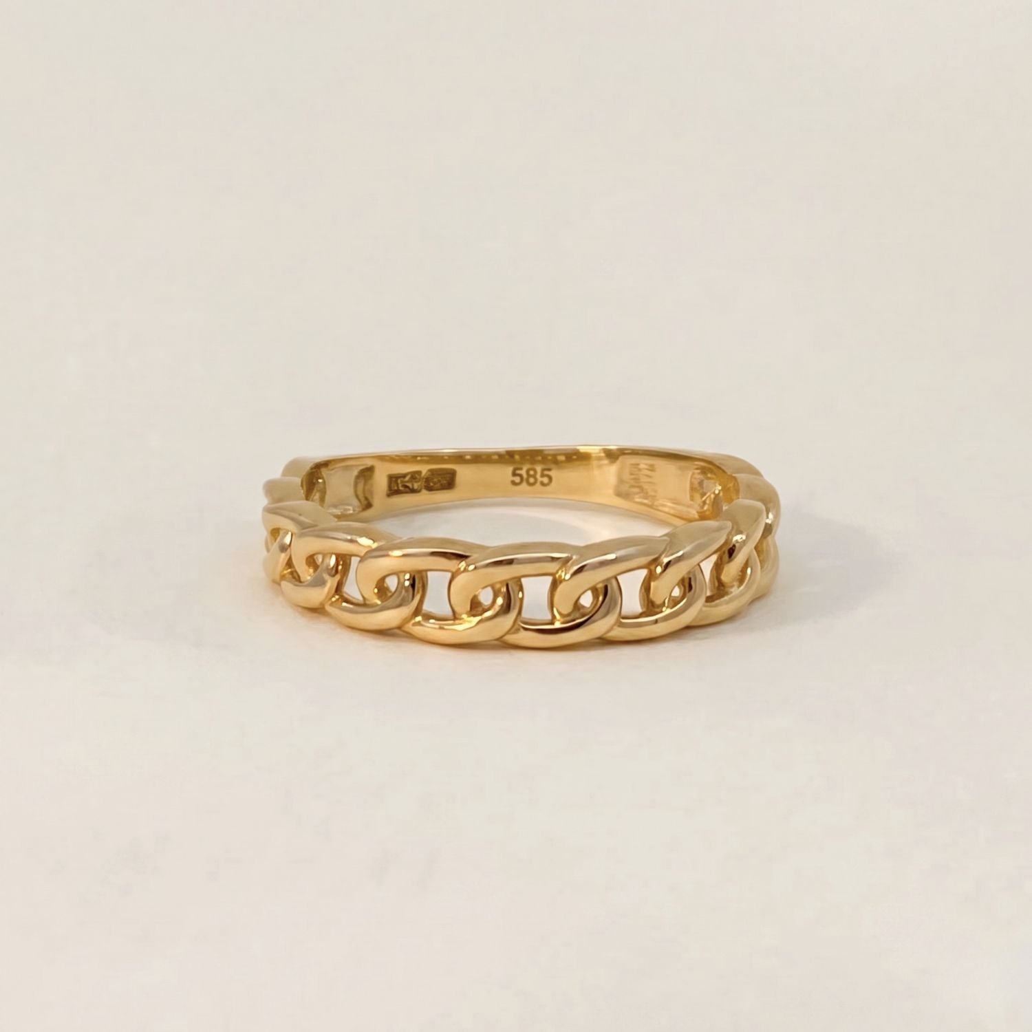 14k gouden schakel ring