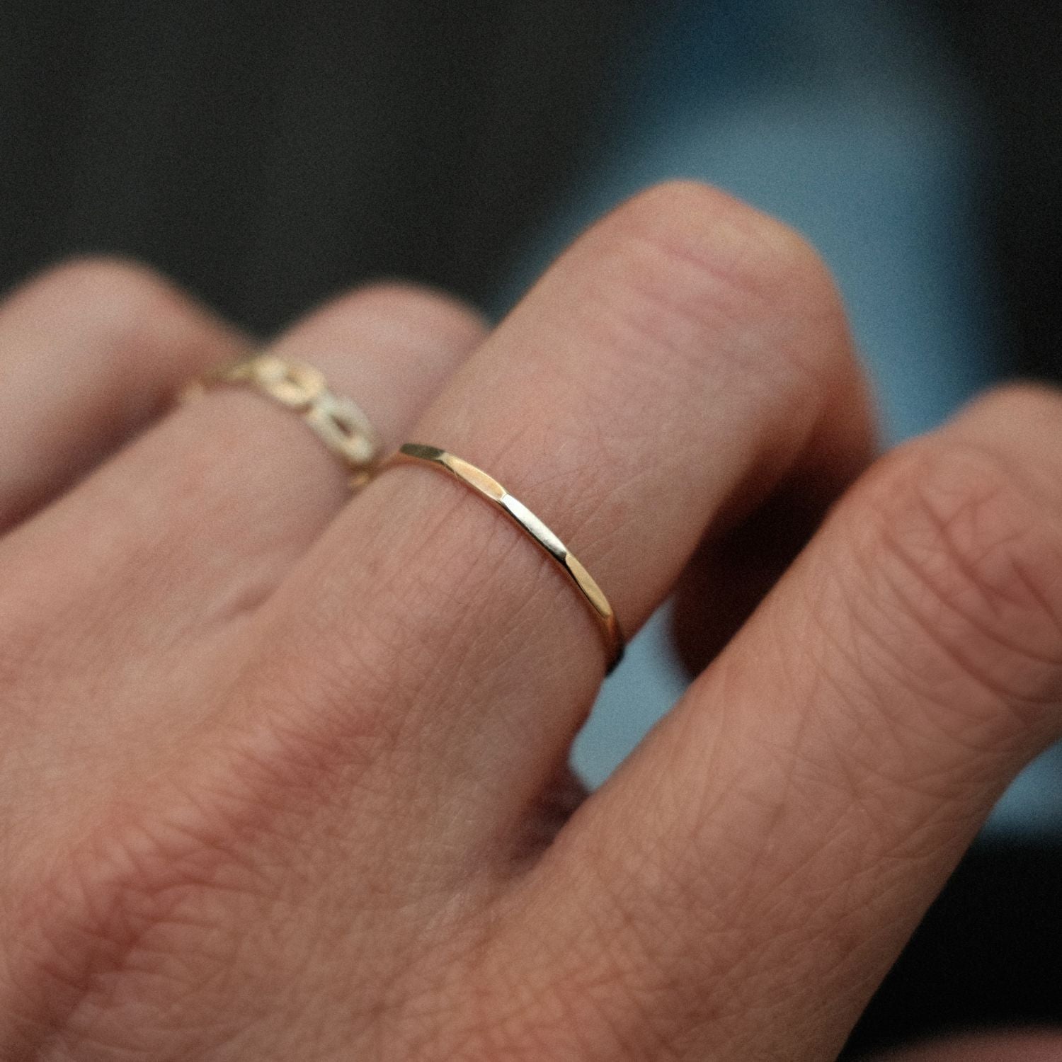 Angular Gold Ring Details