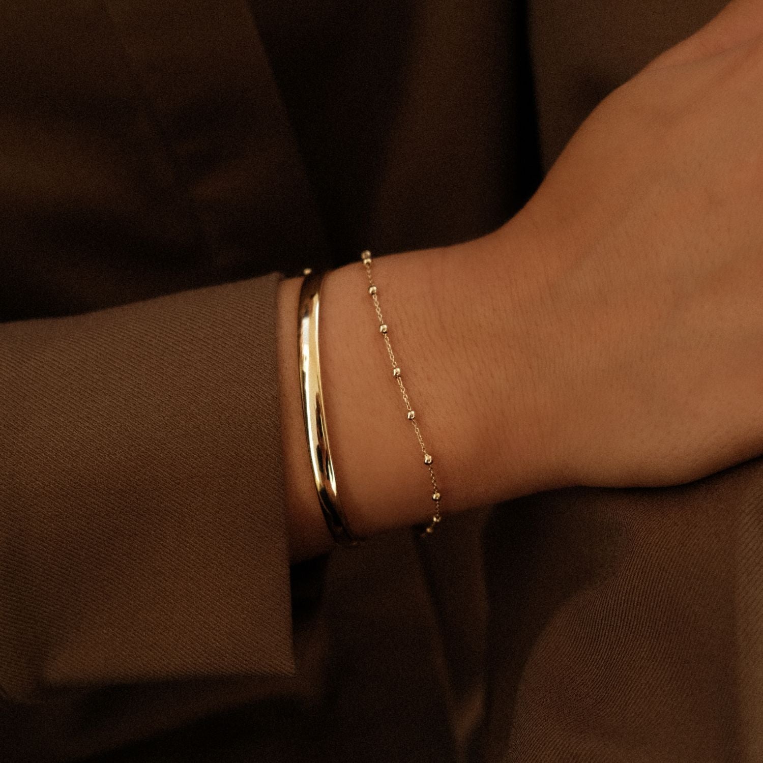 Armband goud bolletjes