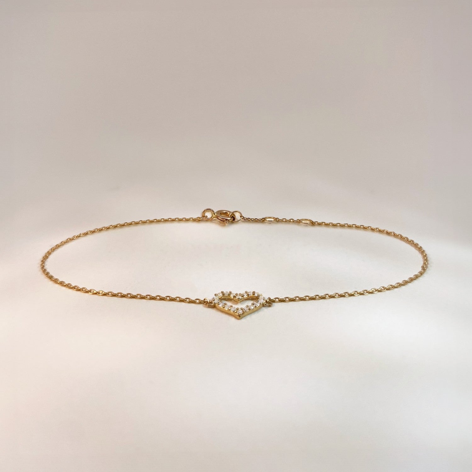 Armband met hart kristal