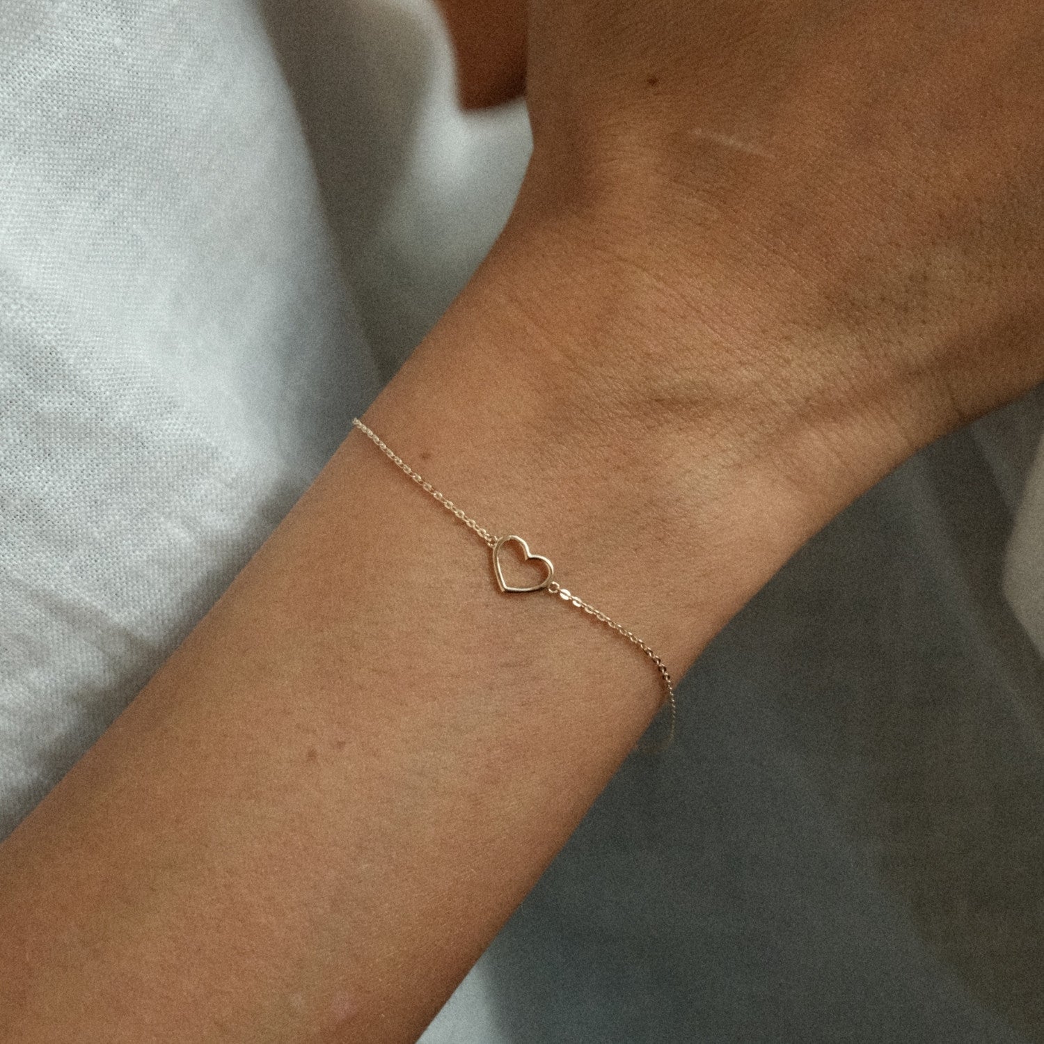 Armband met open hartje