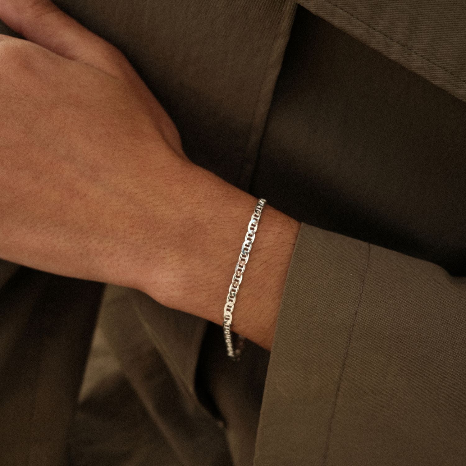 Armband voor Heren met Anker Schakel