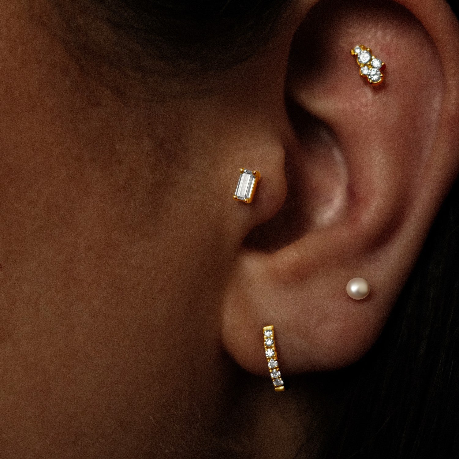 Baguette Piercing Oro Jewels