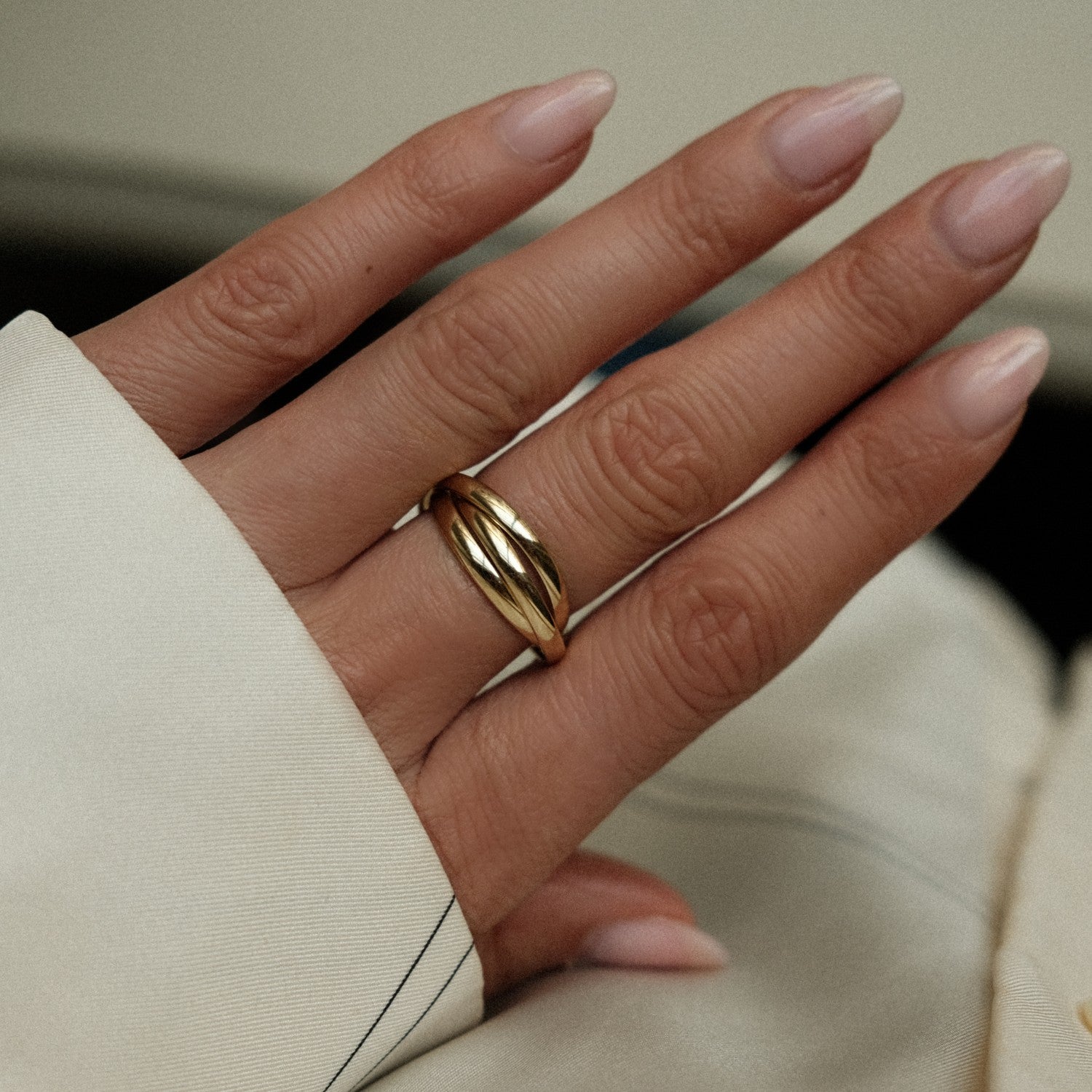 Bold gouden trio ring