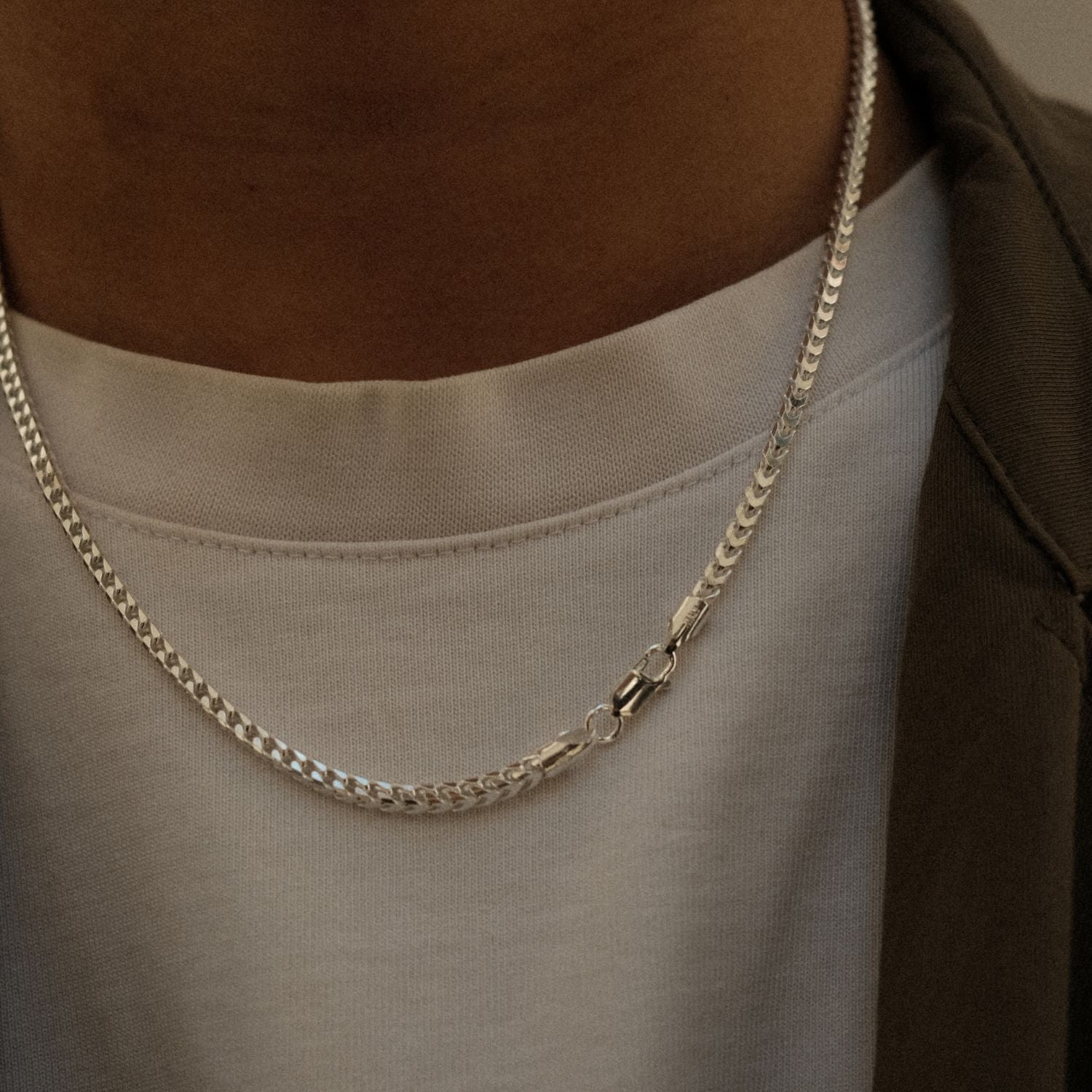 Boxy Gourmet Ketting Zilver Heren