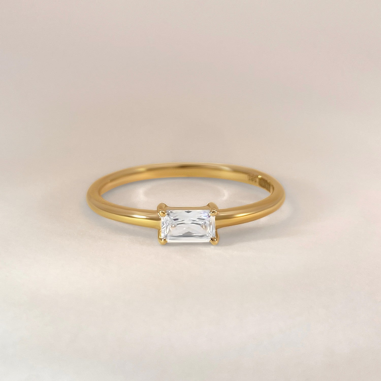Brede baguette ring
