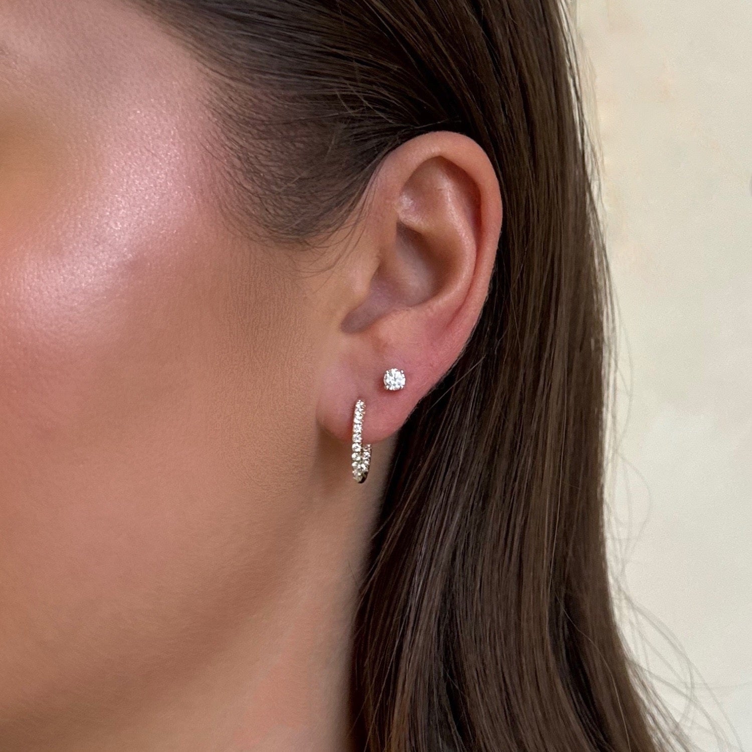 Brilliant Diamond Studs Stack