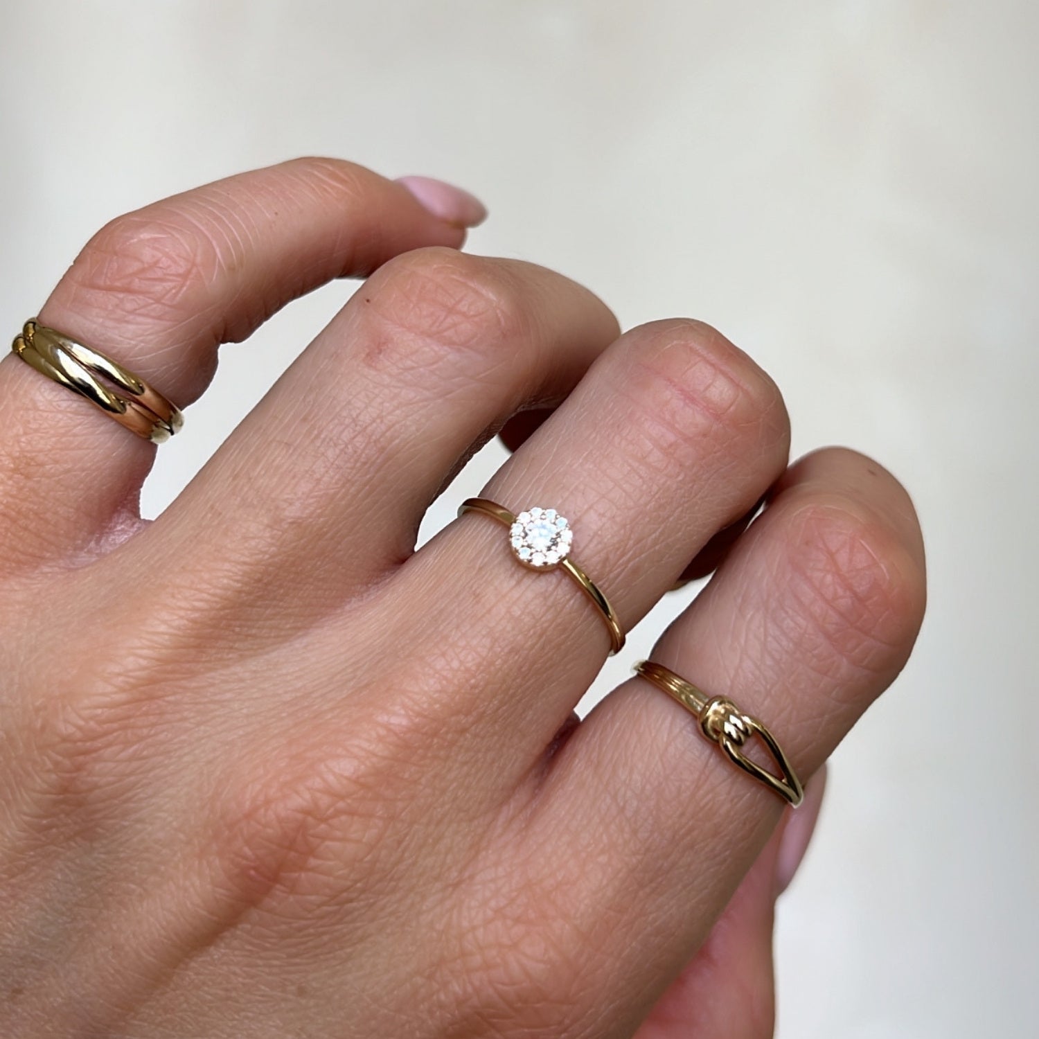 Button Halo Ring