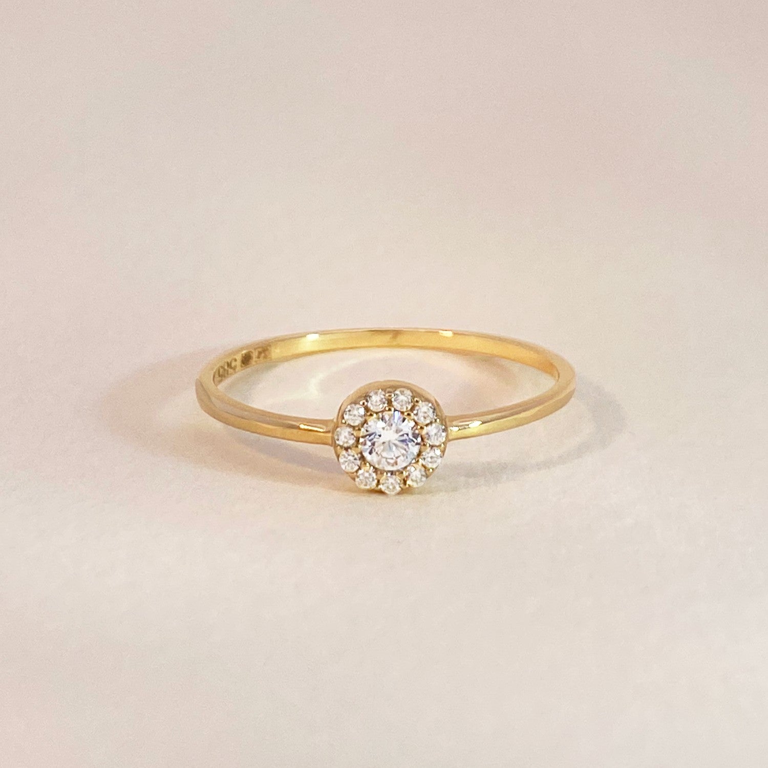 Button ring goud