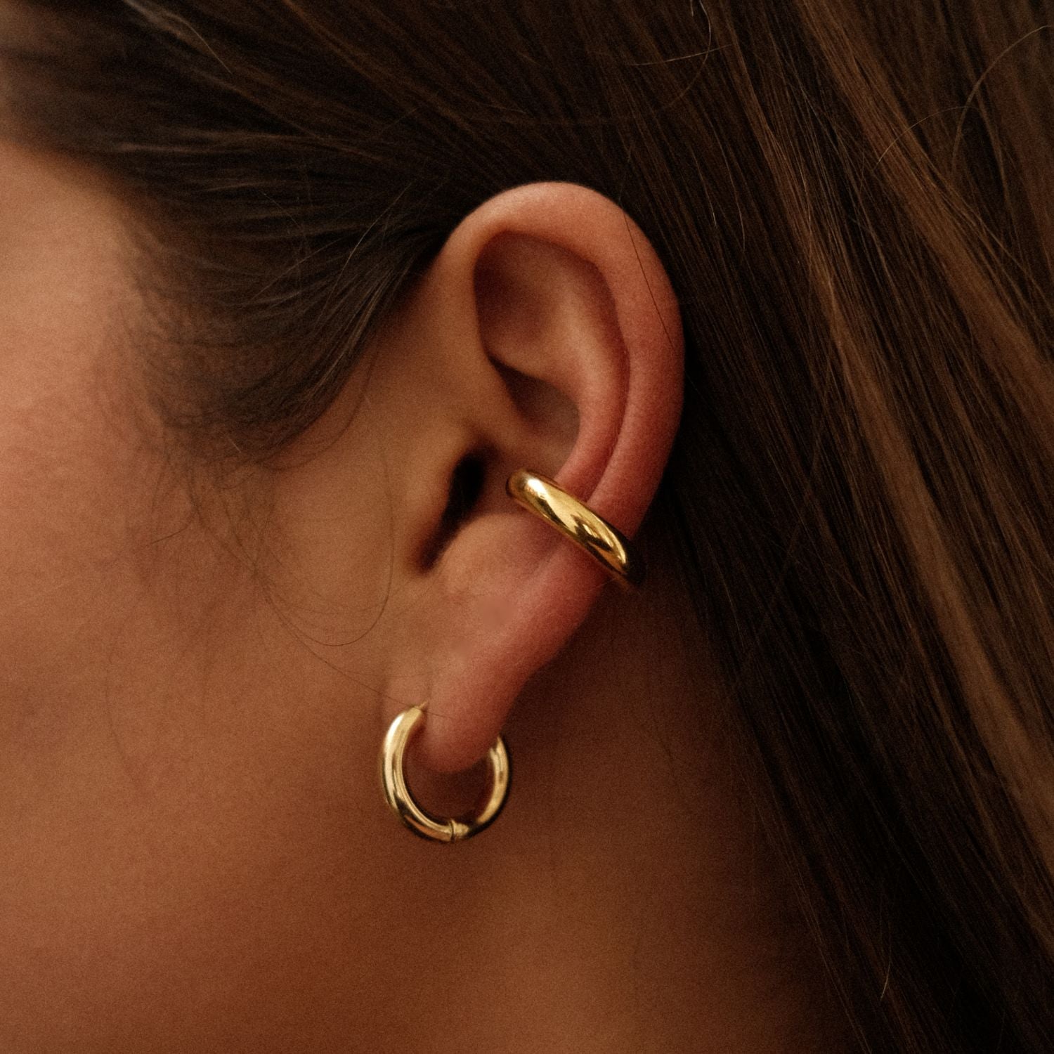 Chunky Gouden Ear Cuff