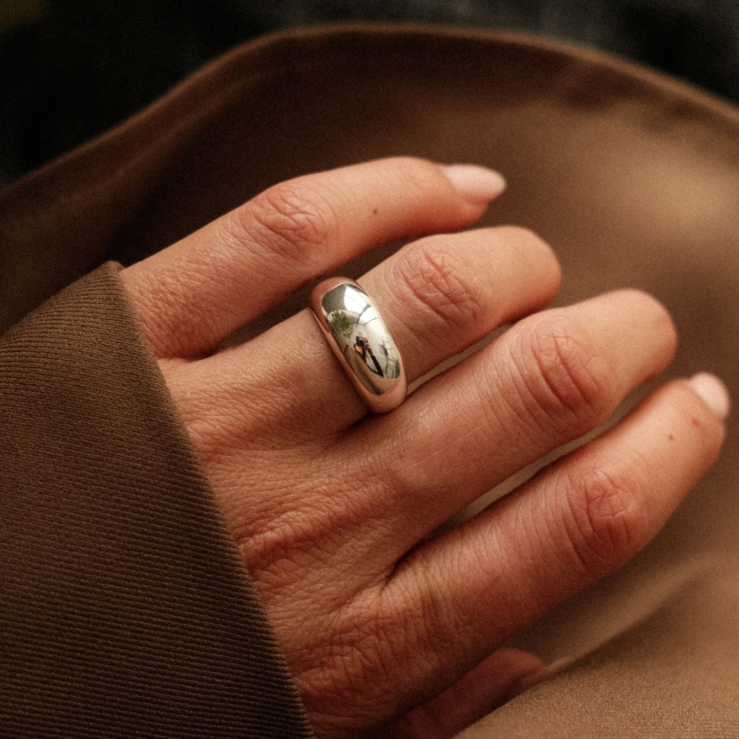 Chunky Silver Balloon Ring