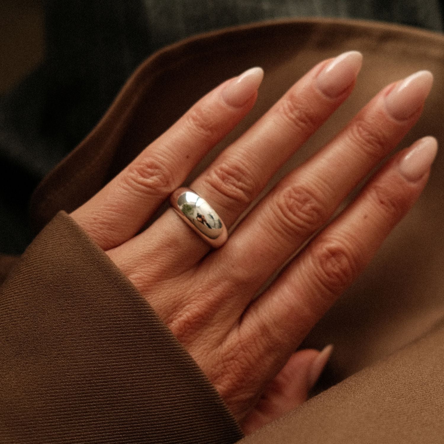 Chunky Zilveren Balloon Ring